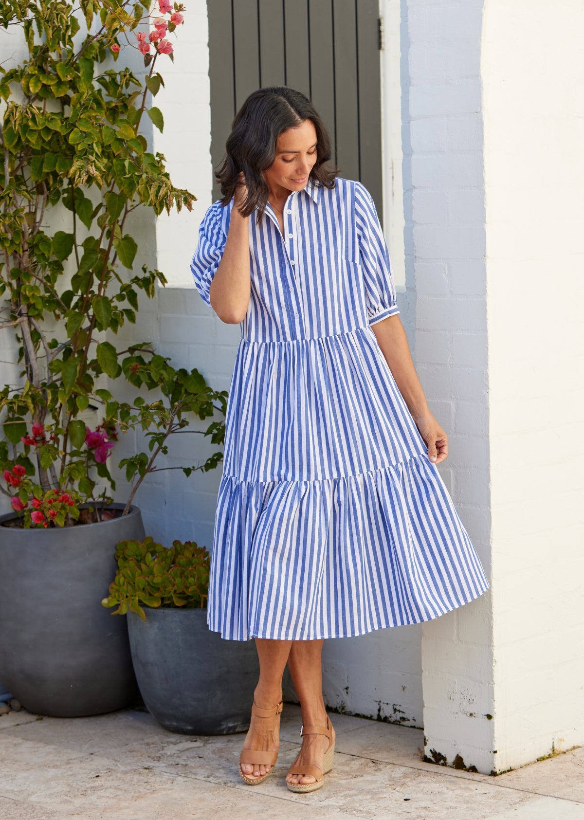 MARNIE SHIRTDRESS - NAVY