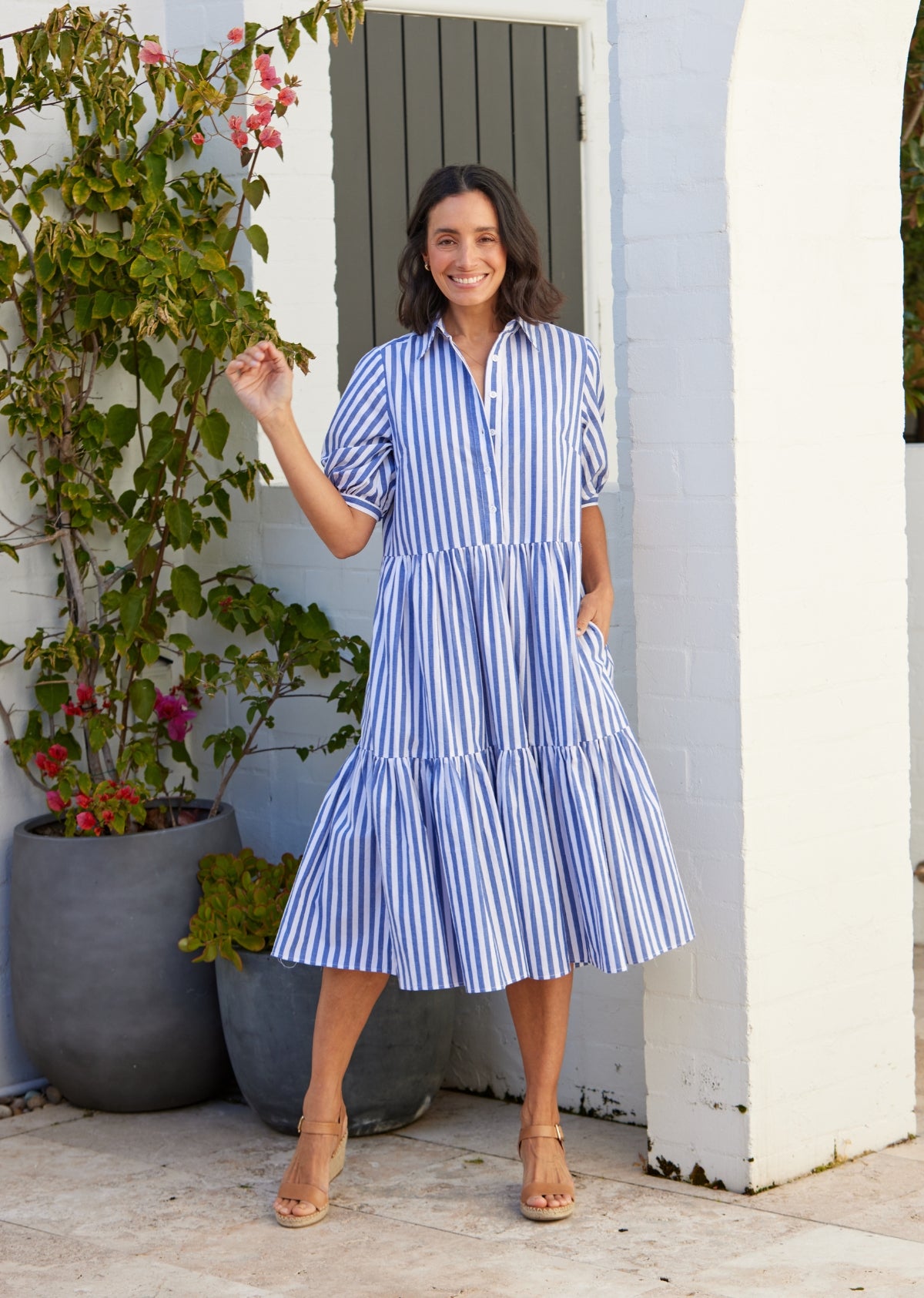 MARNIE SHIRTDRESS - NAVY
