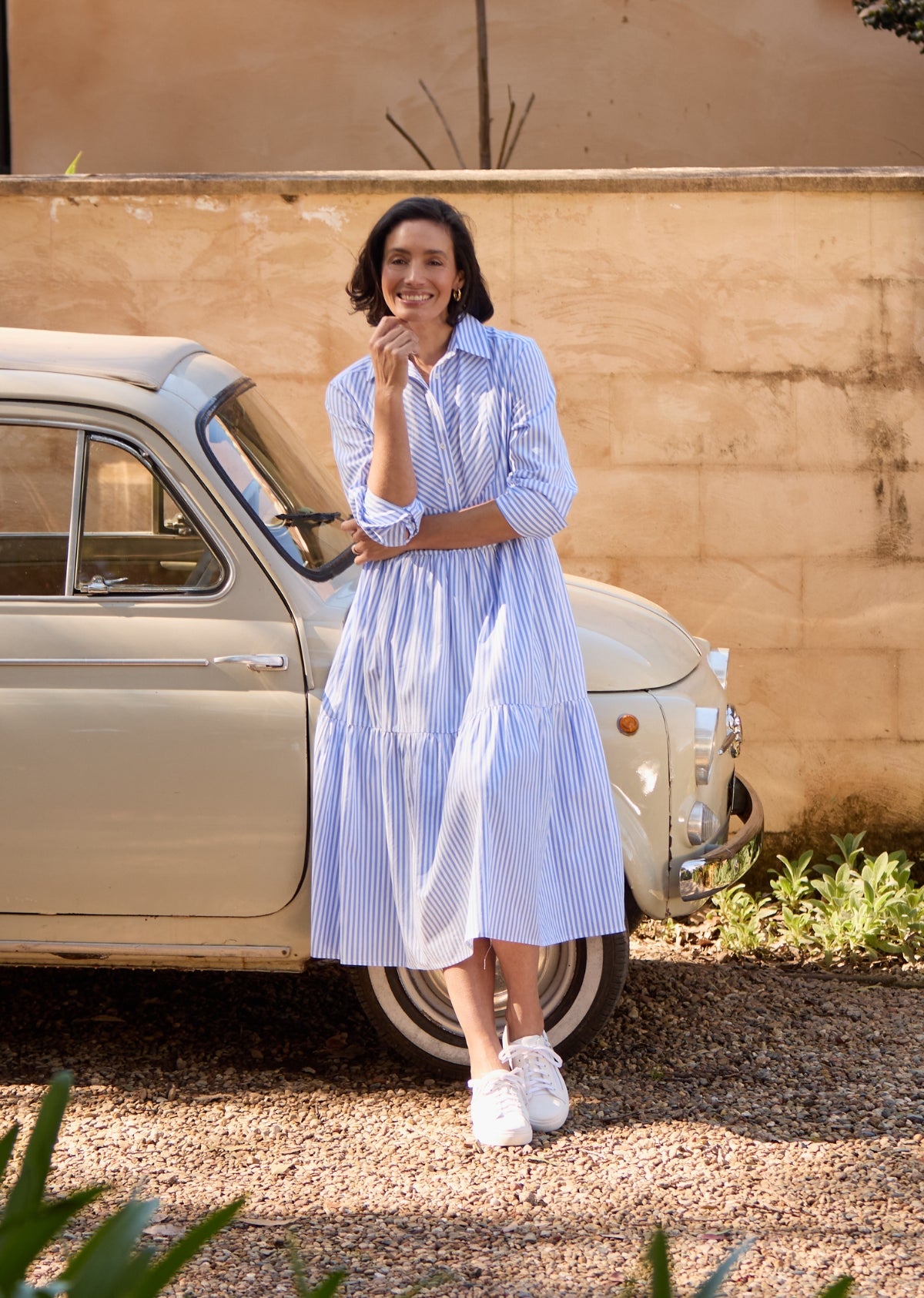 JASMINE SHIRTDRESS - SKY BLUE - PETITE