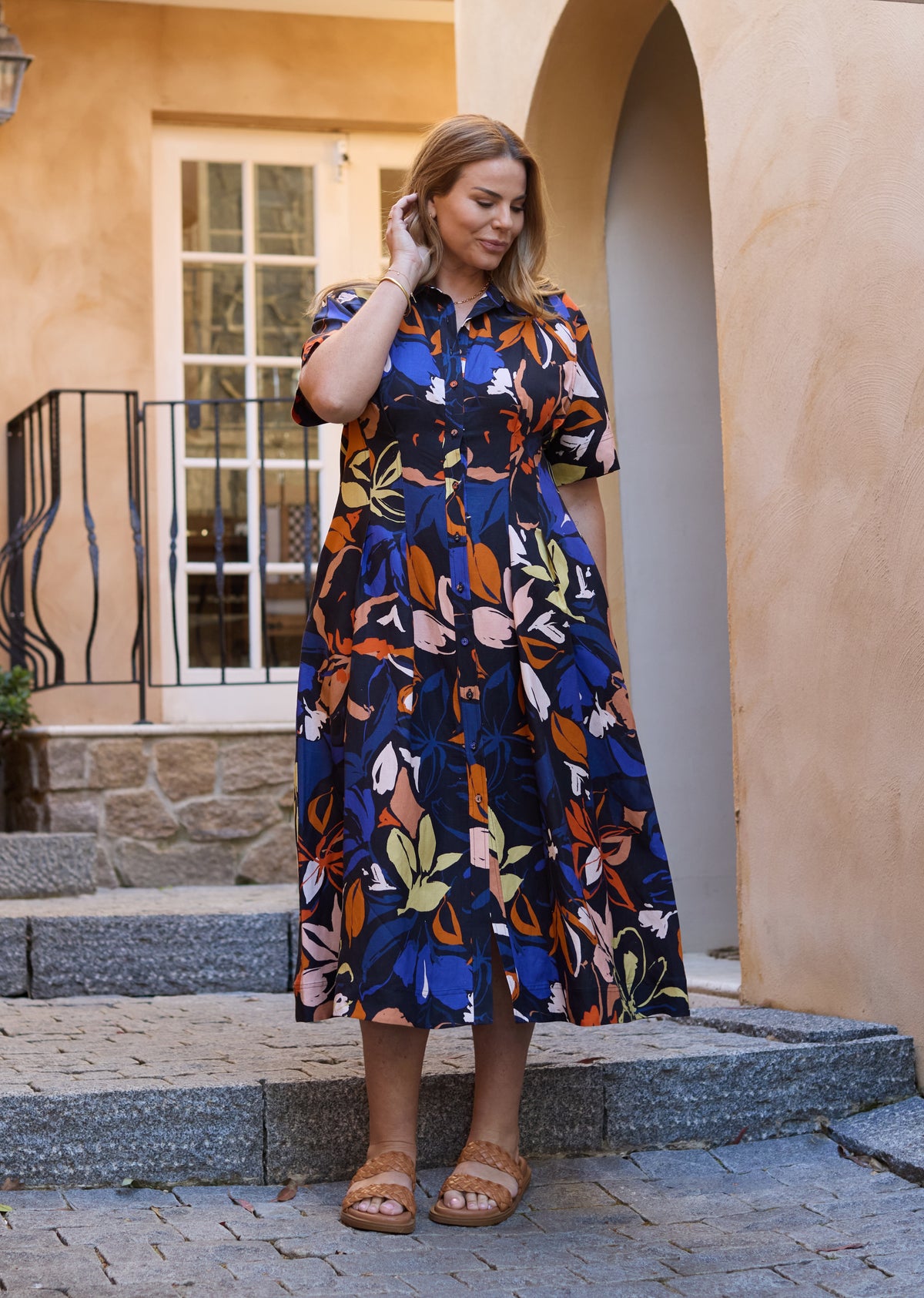 CLEO MIDI DRESS - MAISIE PRINT