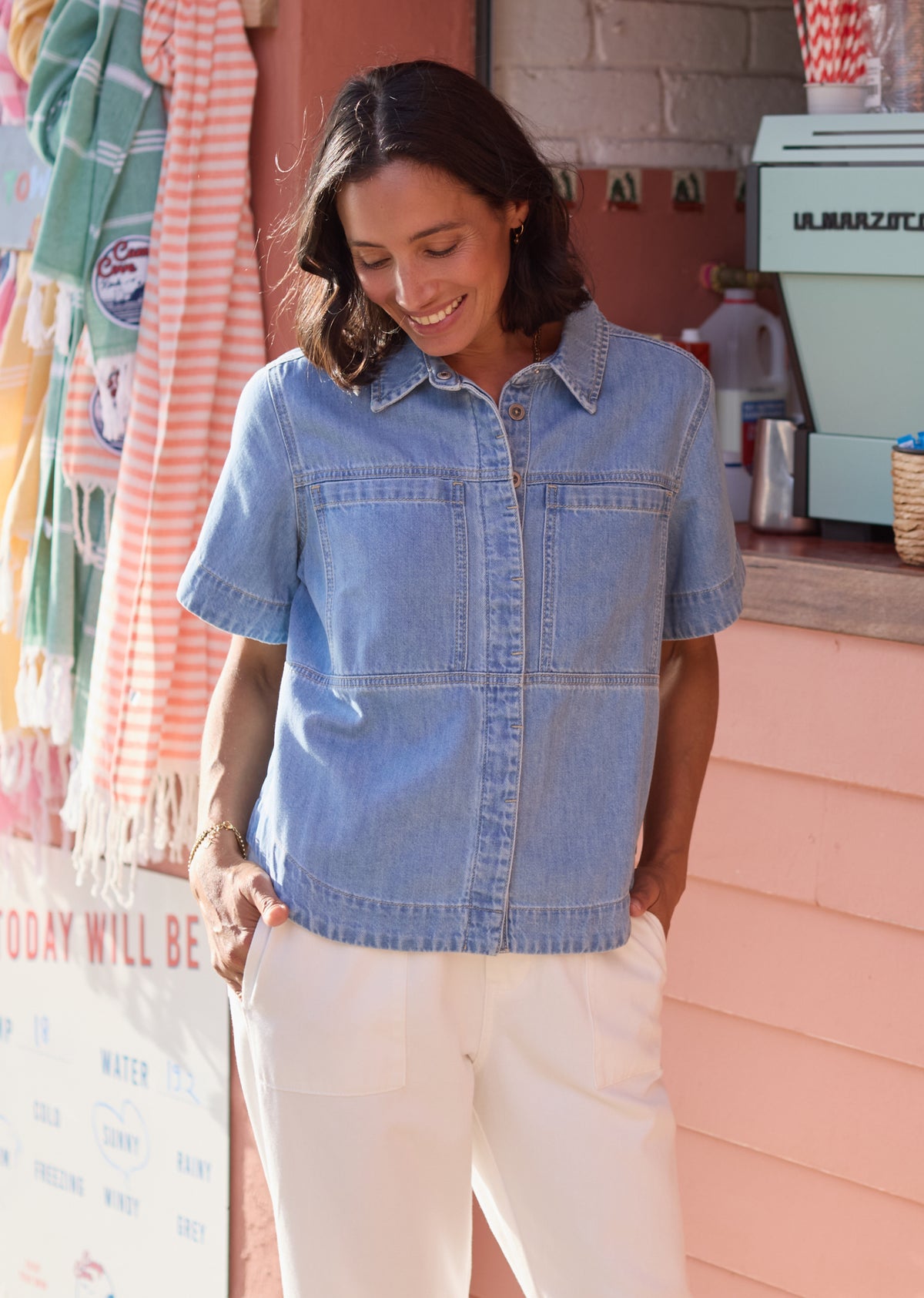 SADIE DENIM SHIRT - LIGHT BLUE