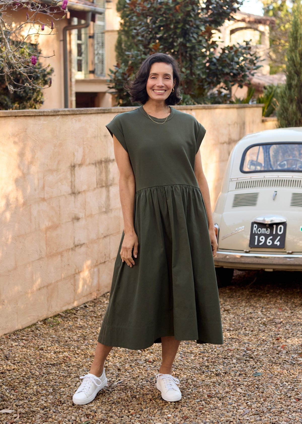 GRETA MIDI DRESS - KHAKI - PETITE