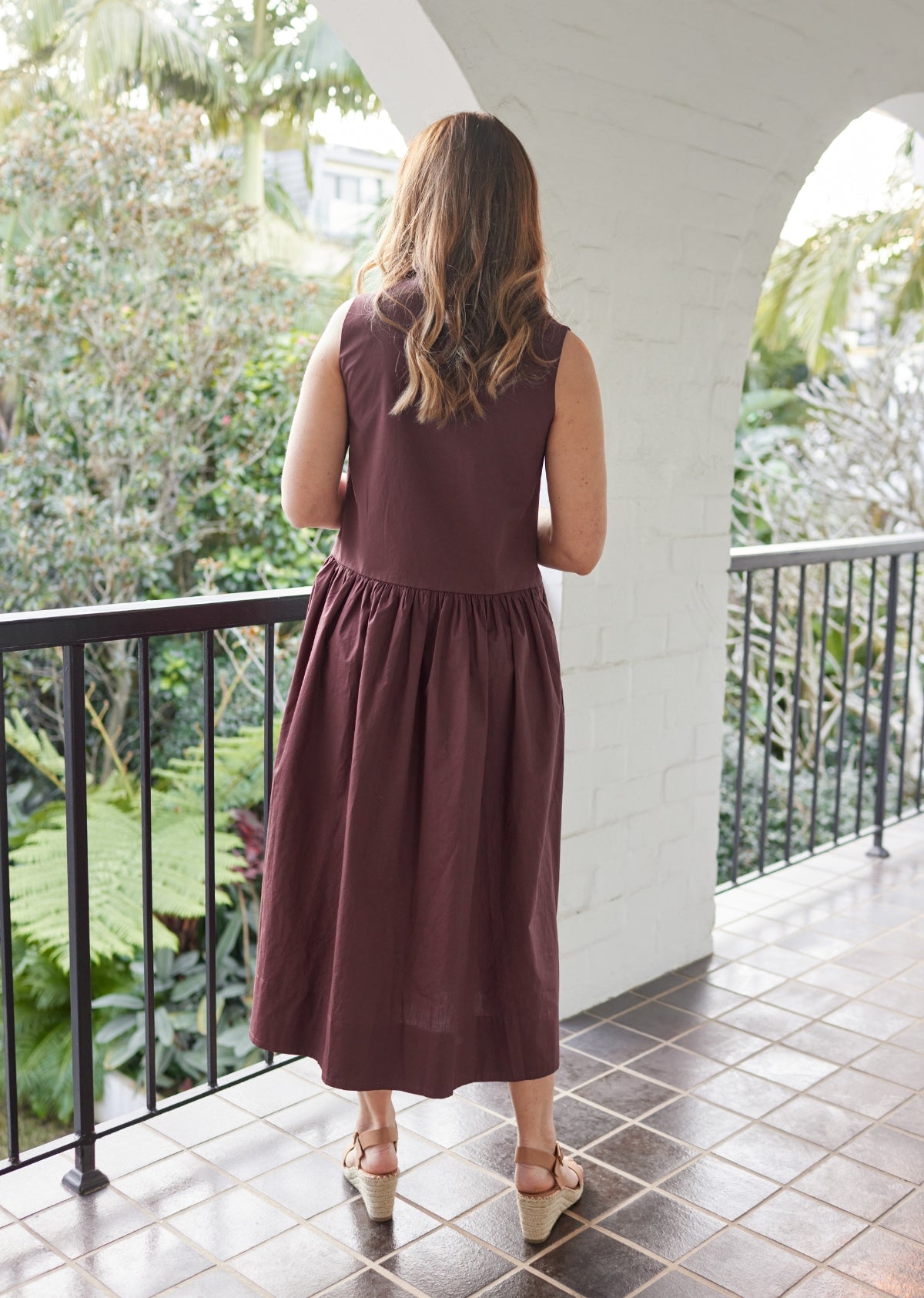 CORINNE SHIRTDRESS - PLUM