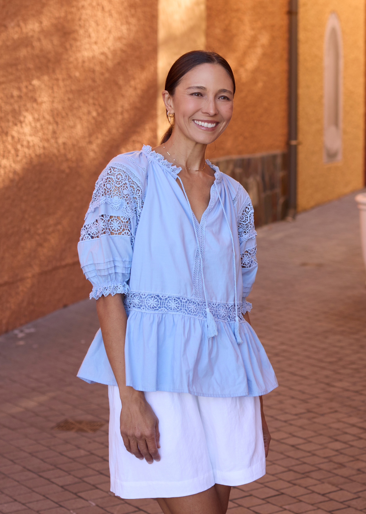 LOTUS TOP - SKY BLUE