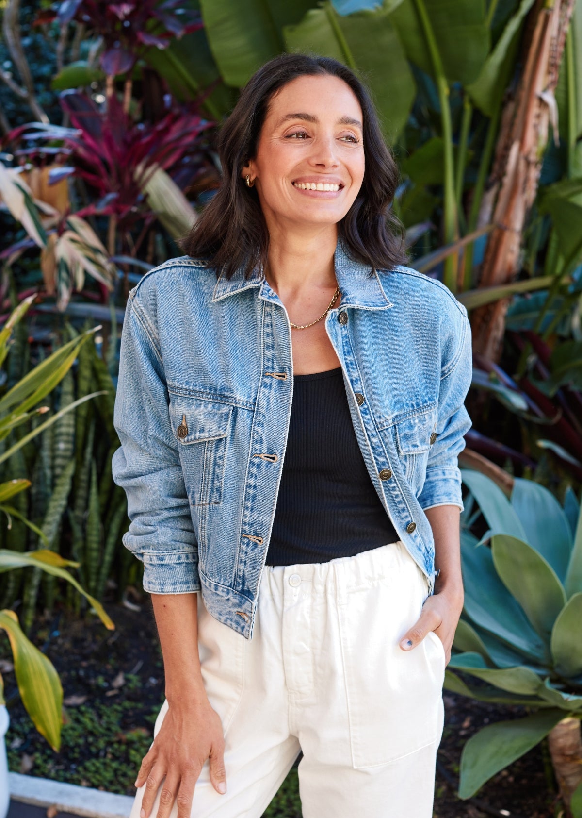 CHARLIE CROP DENIM JACKET