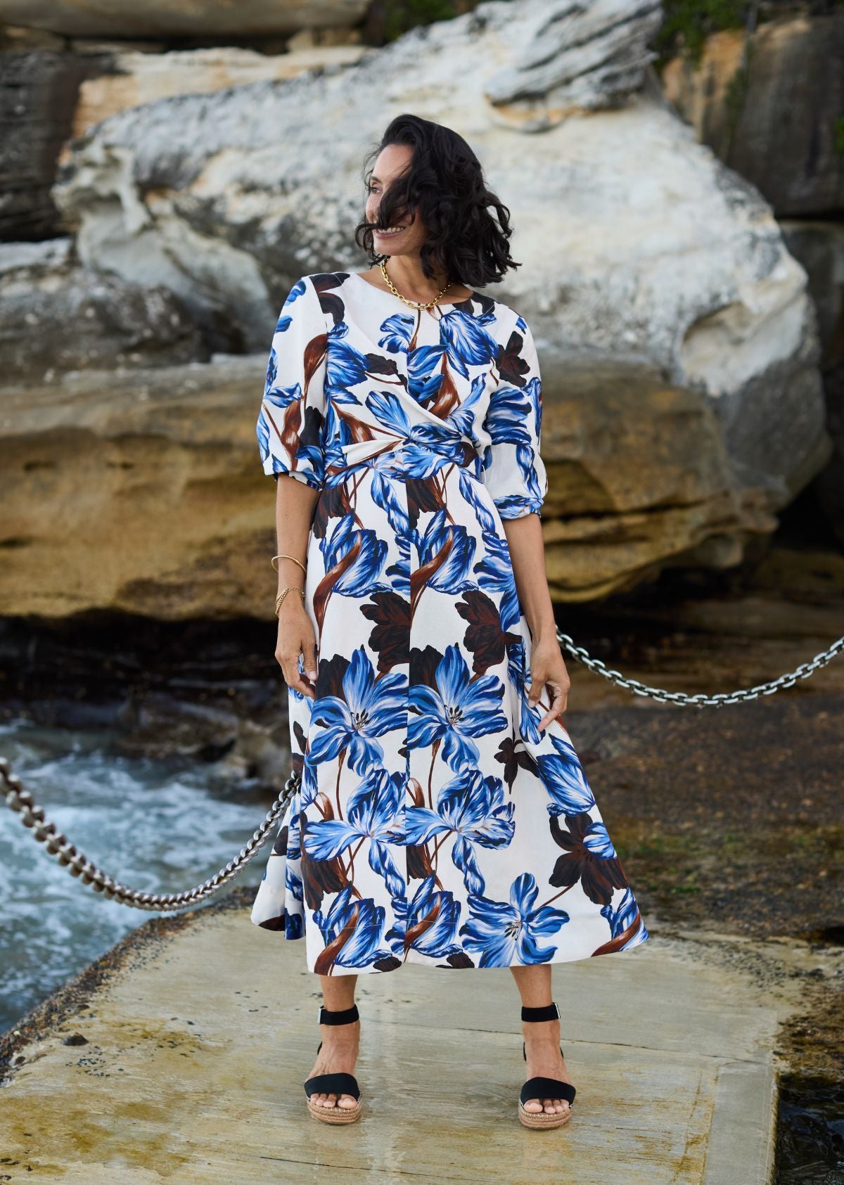 HARRIET MIDI DRESS - DELPHINE PRINT
