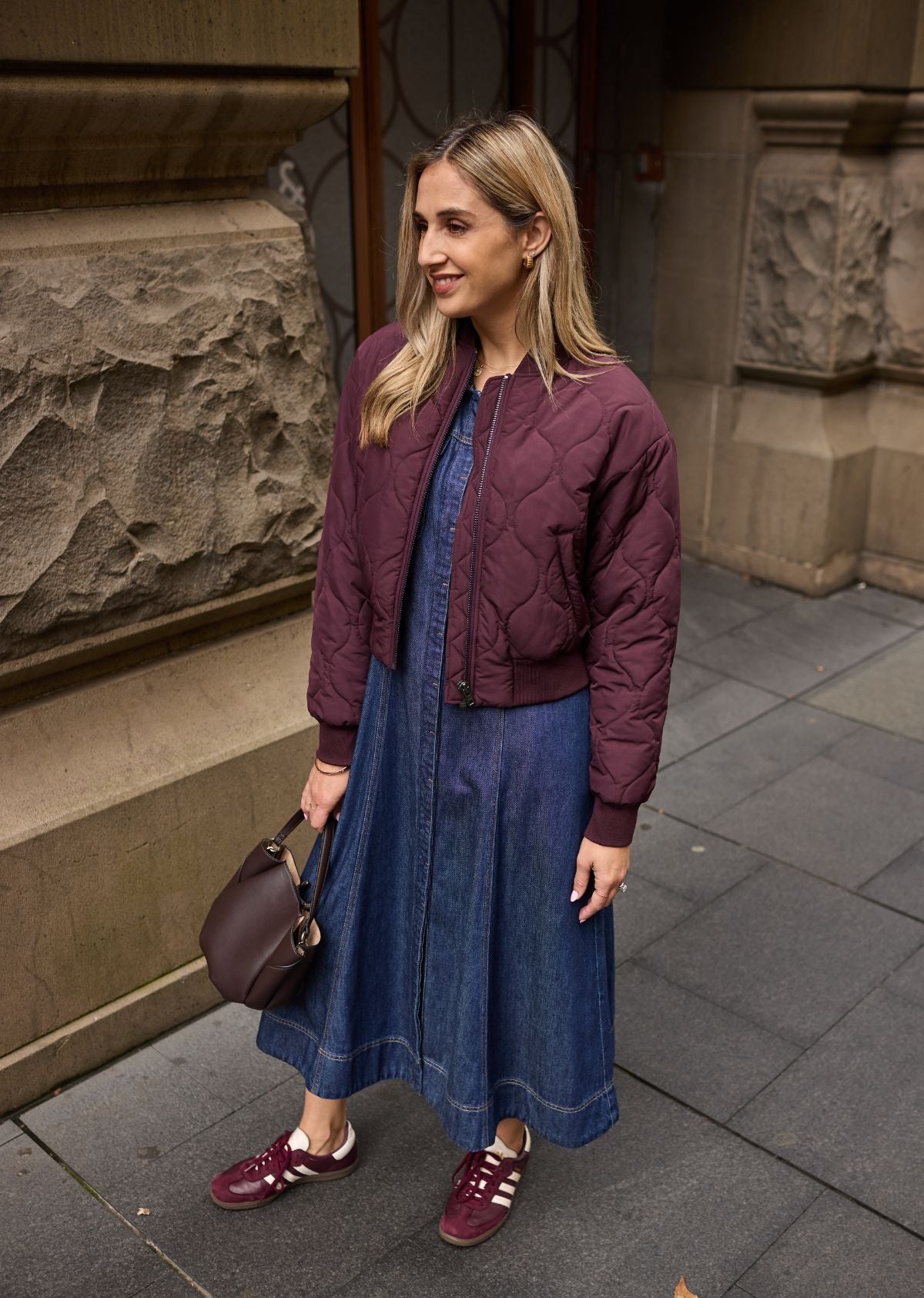 REECE BOMBER JACKET - WINE