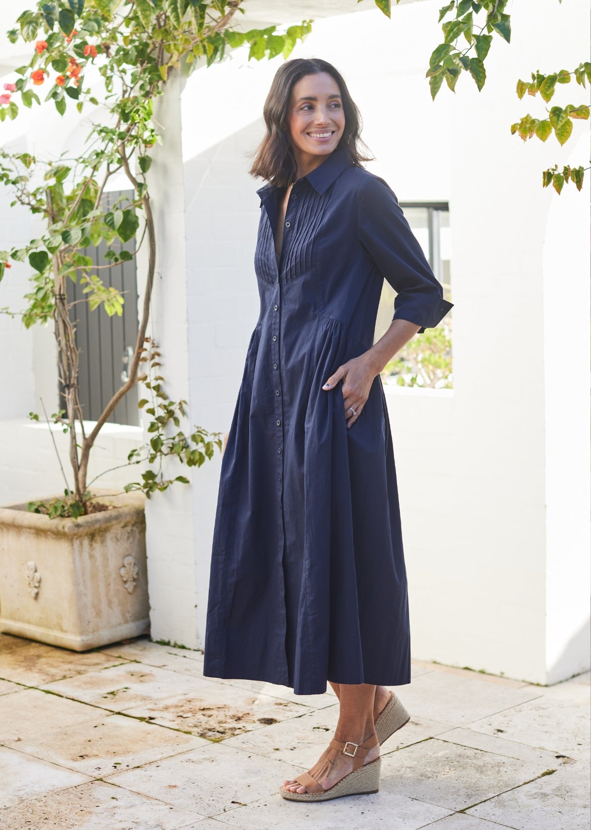 SUSIE SHIRTDRESS - FRENCH NAVY - PETITE