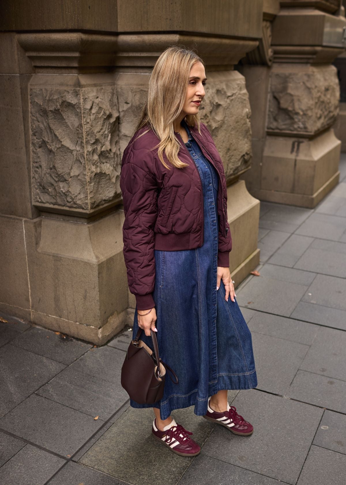 REECE BOMBER JACKET - WINE