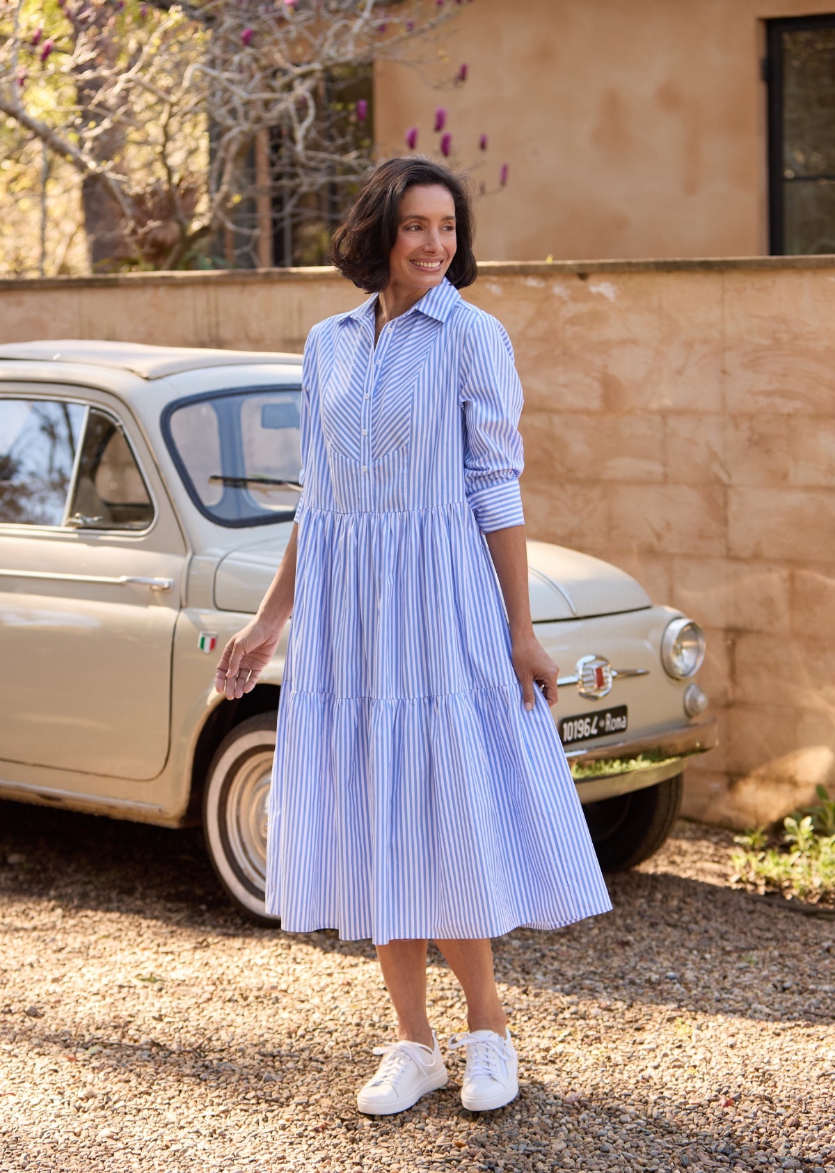 JASMINE SHIRTDRESS - SKY BLUE - PETITE