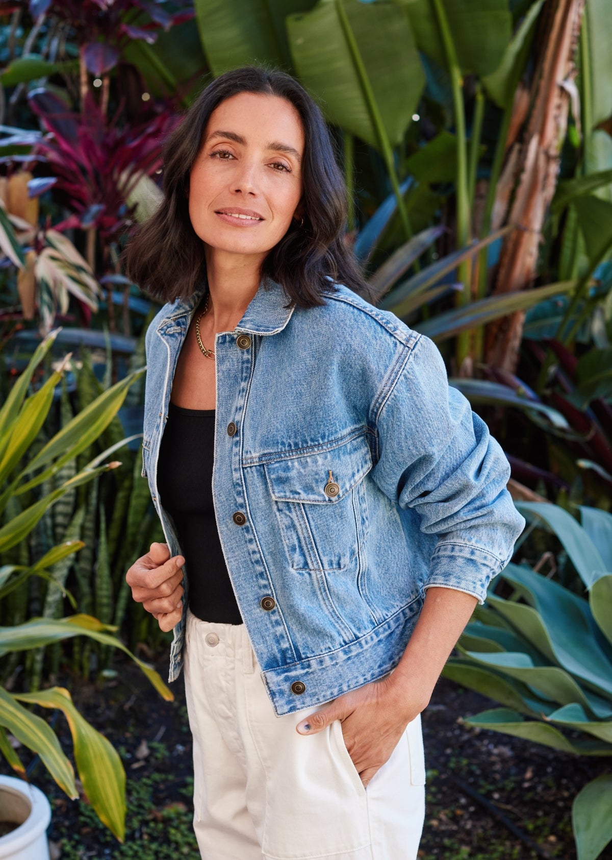 CHARLIE CROP DENIM JACKET