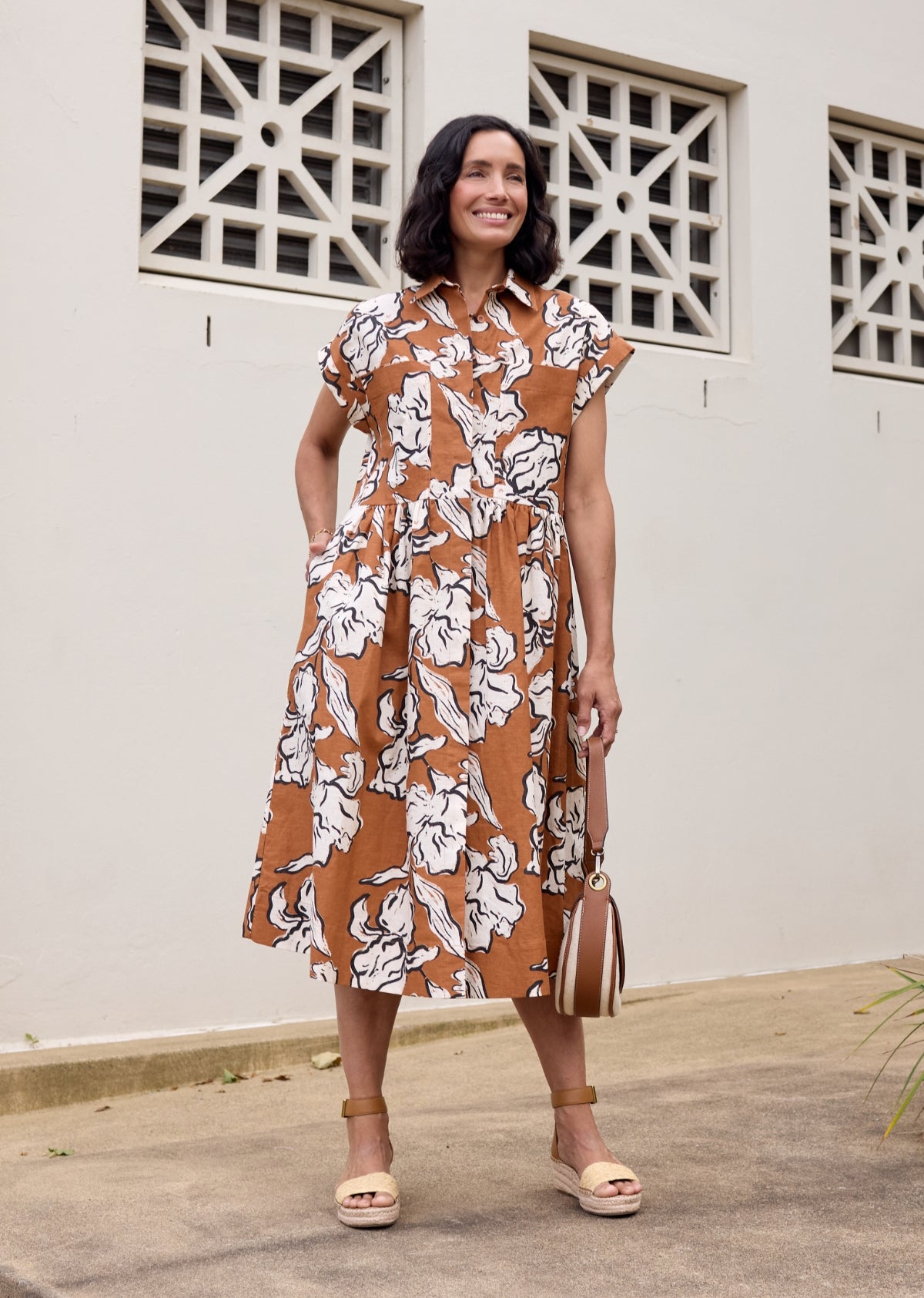 HARPER SHIRTDRESS - PEONY PRINT