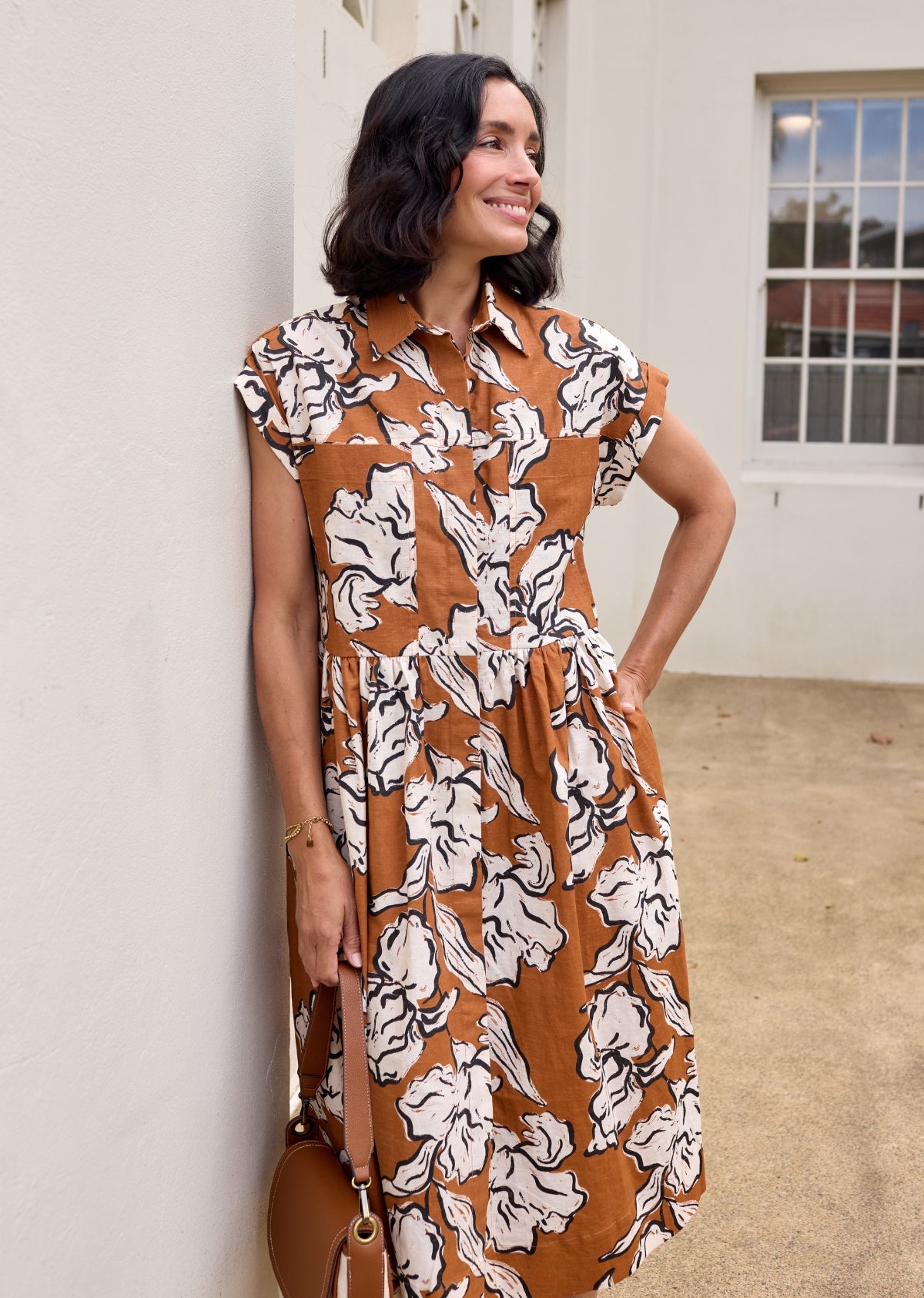 HARPER SHIRTDRESS - PEONY PRINT