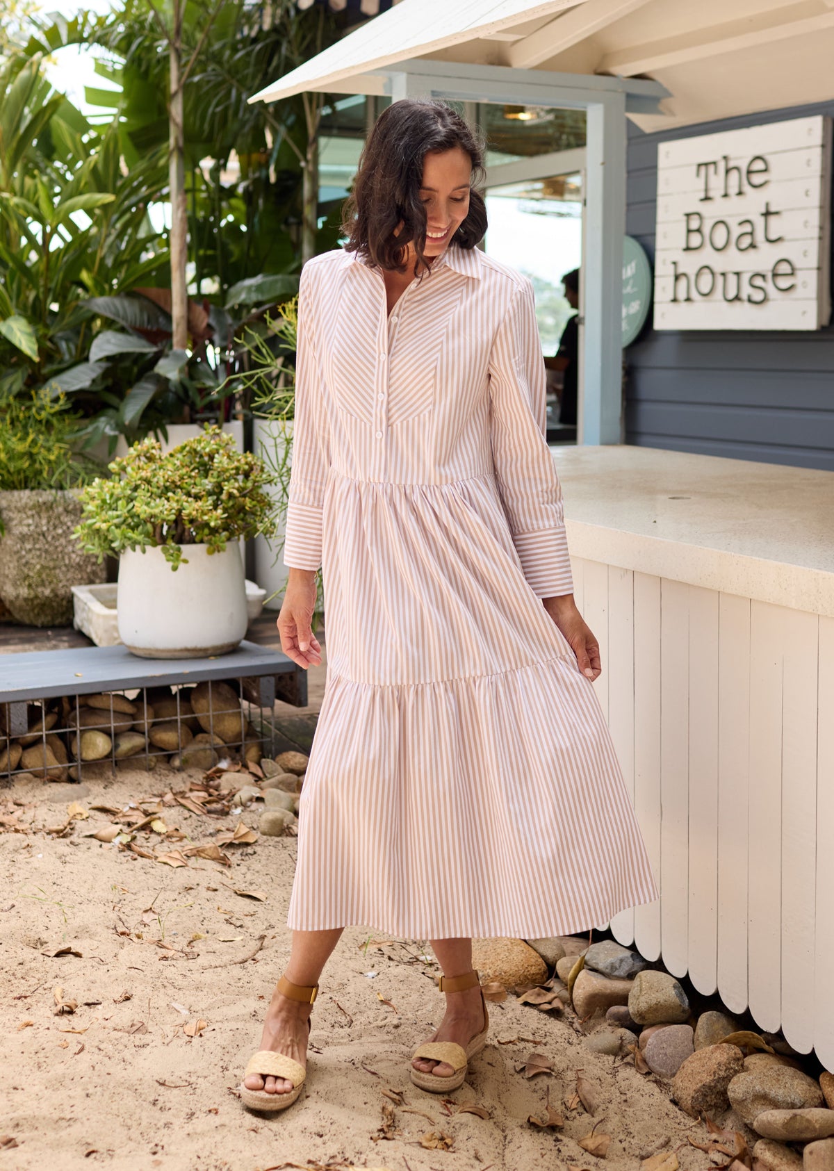 JASMINE SHIRTDRESS - SAND