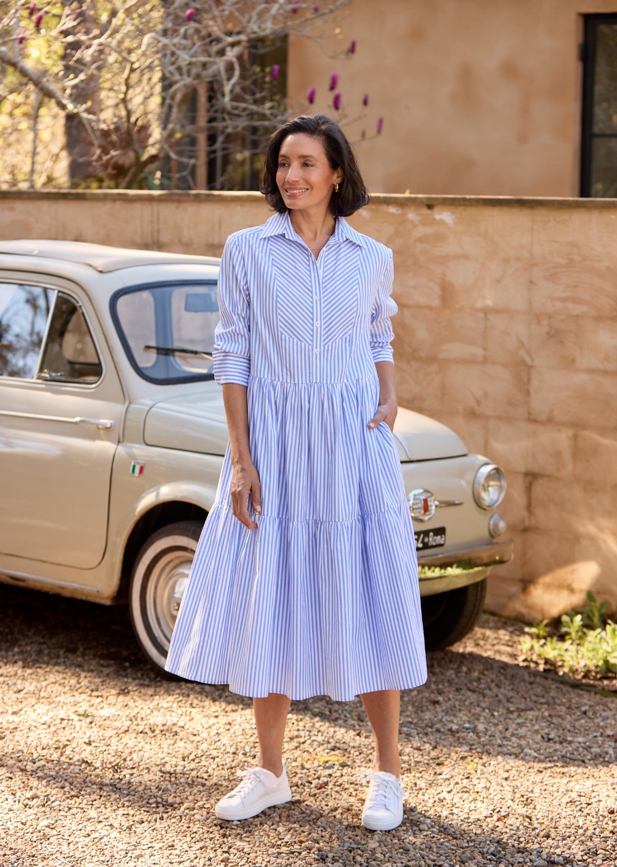 JASMINE SHIRTDRESS - SKY BLUE - PETITE