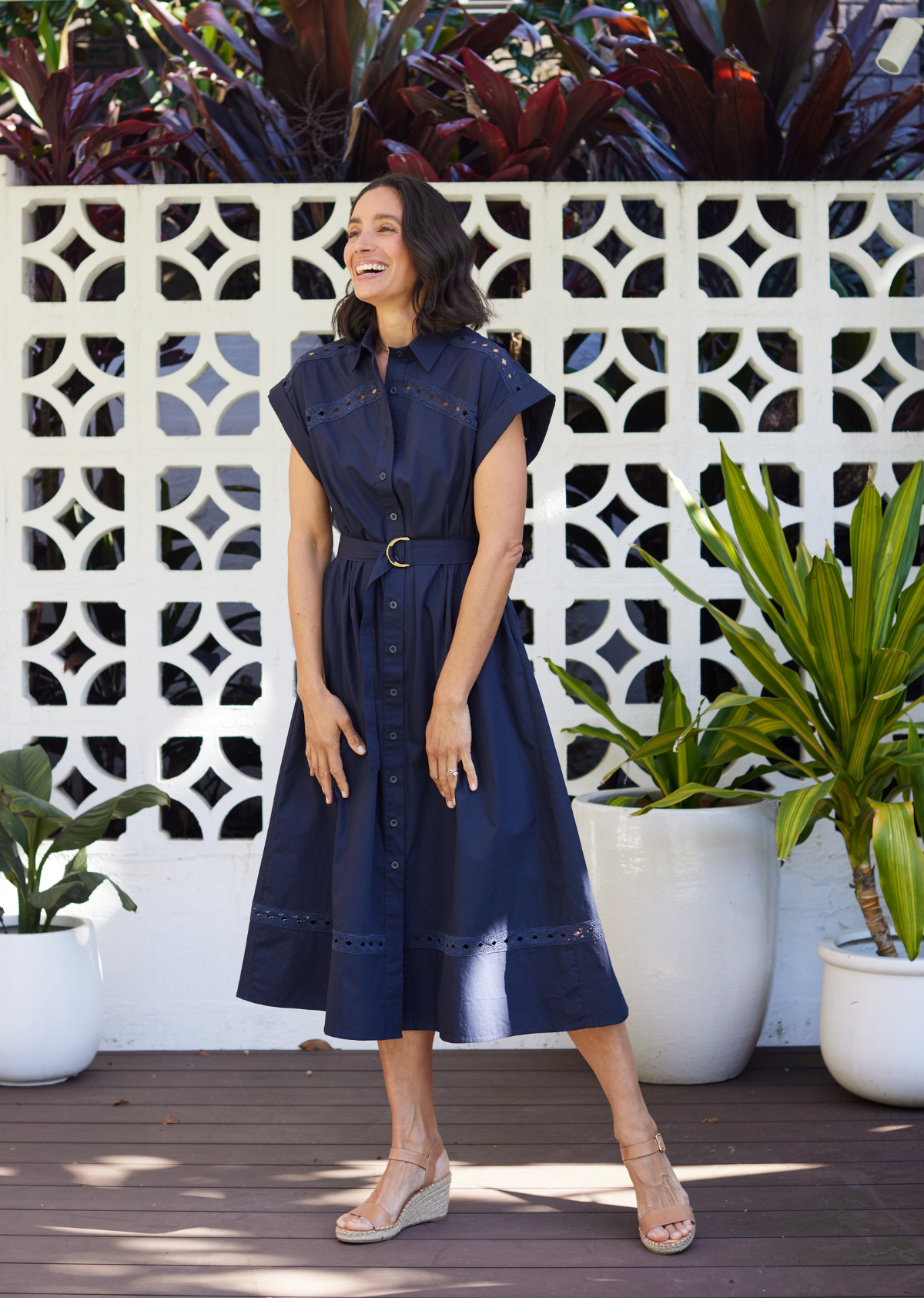 TAHLIA SHIRTDRESS - FRENCH NAVY