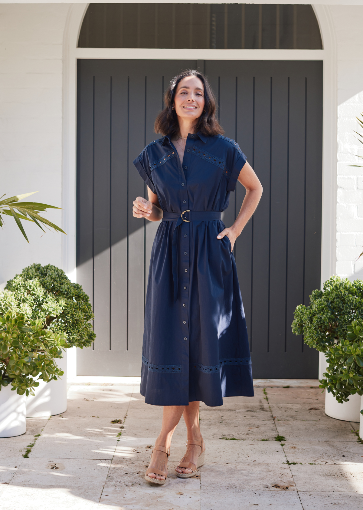 TAHLIA SHIRTDRESS - FRENCH NAVY