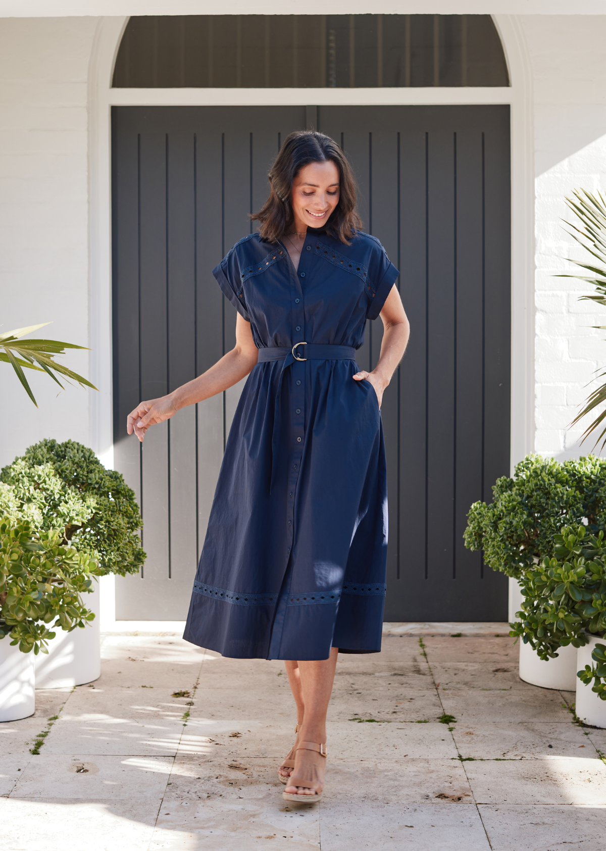 TAHLIA SHIRTDRESS - FRENCH NAVY