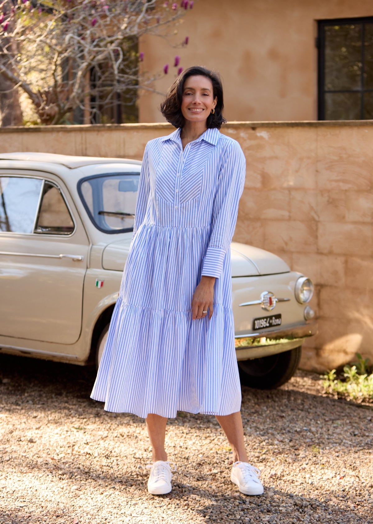 JASMINE SHIRTDRESS - SKY BLUE - PETITE
