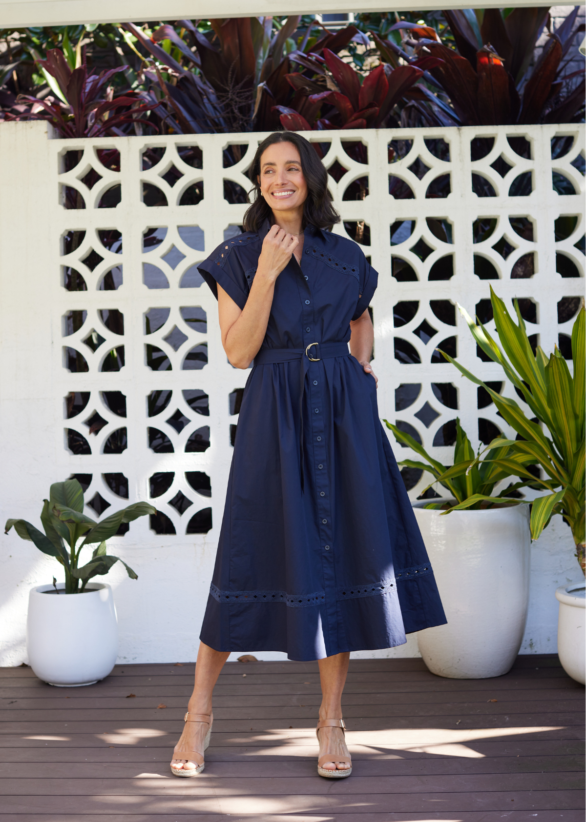 TAHLIA SHIRTDRESS - FRENCH NAVY