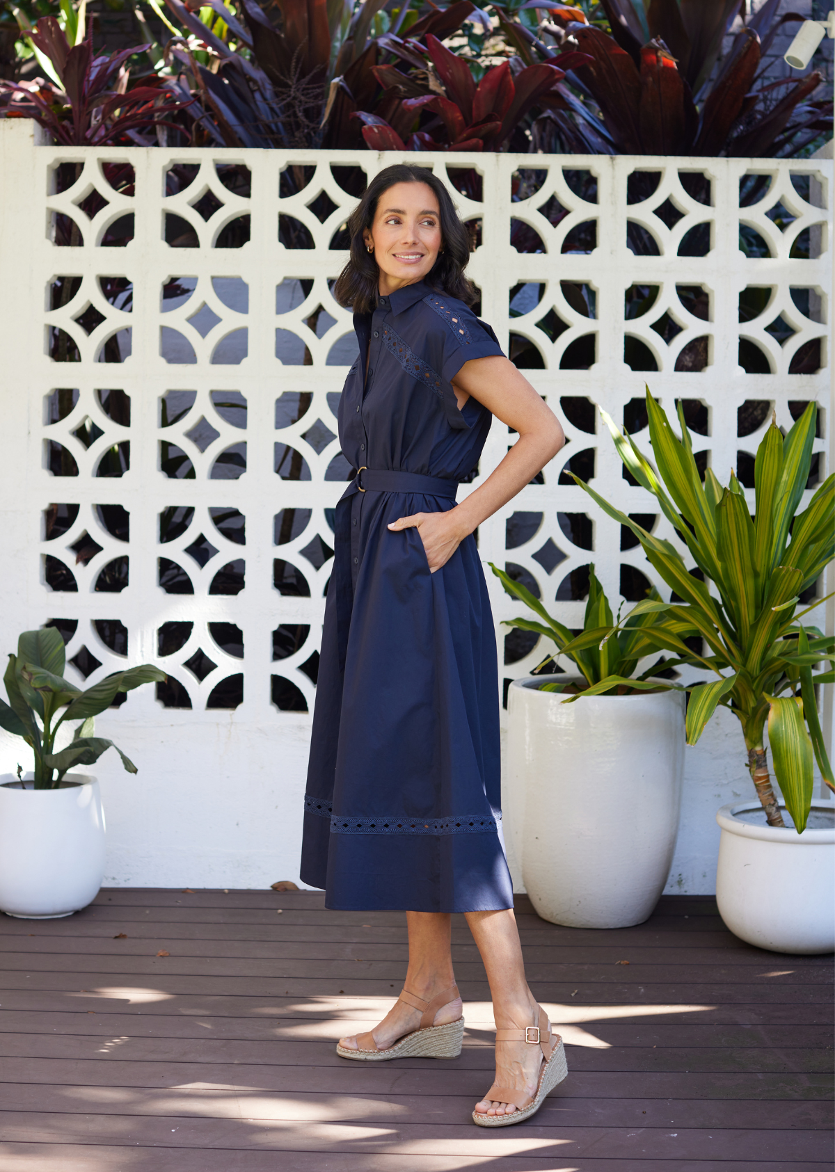TAHLIA SHIRTDRESS - FRENCH NAVY