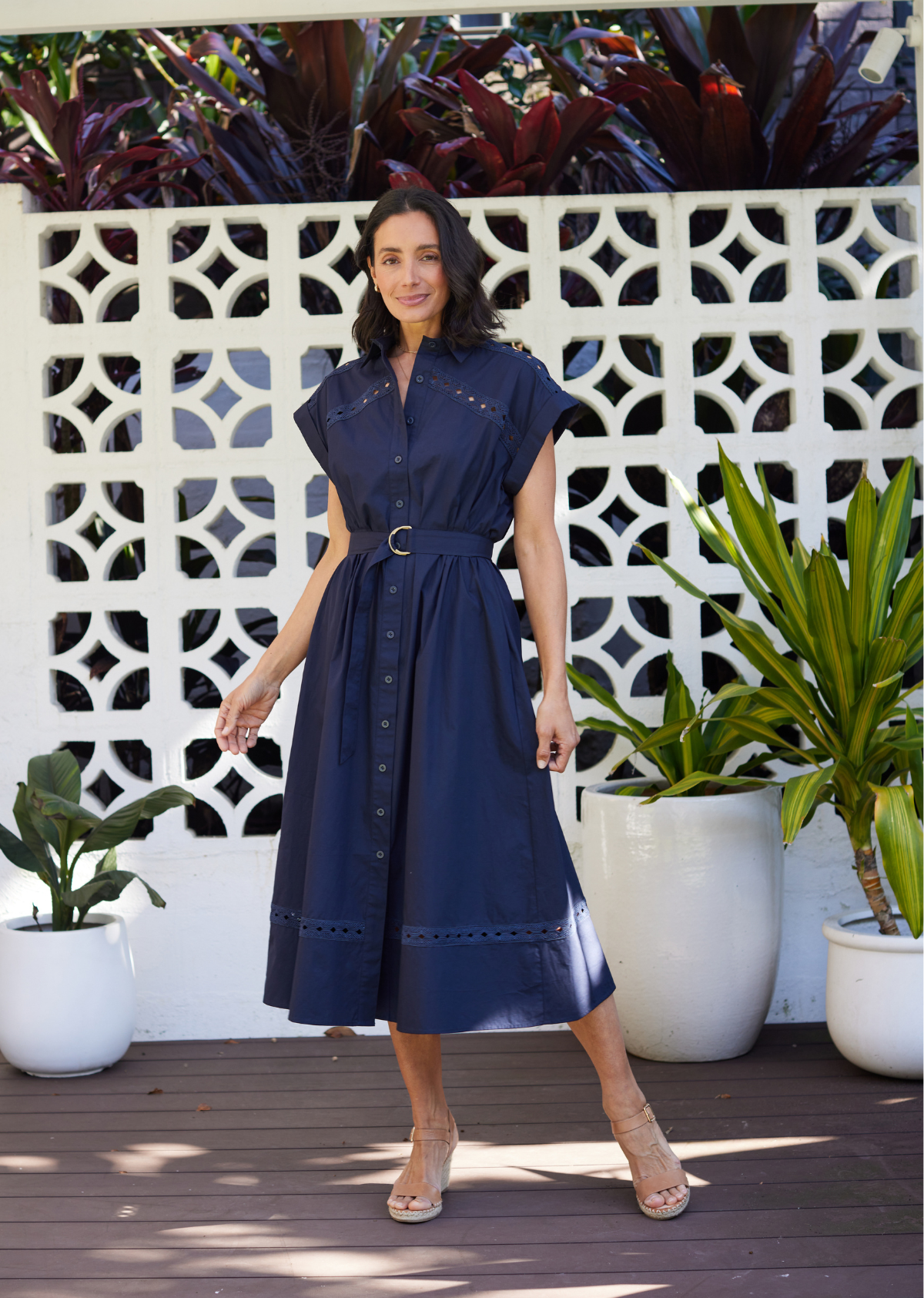 TAHLIA SHIRTDRESS - FRENCH NAVY