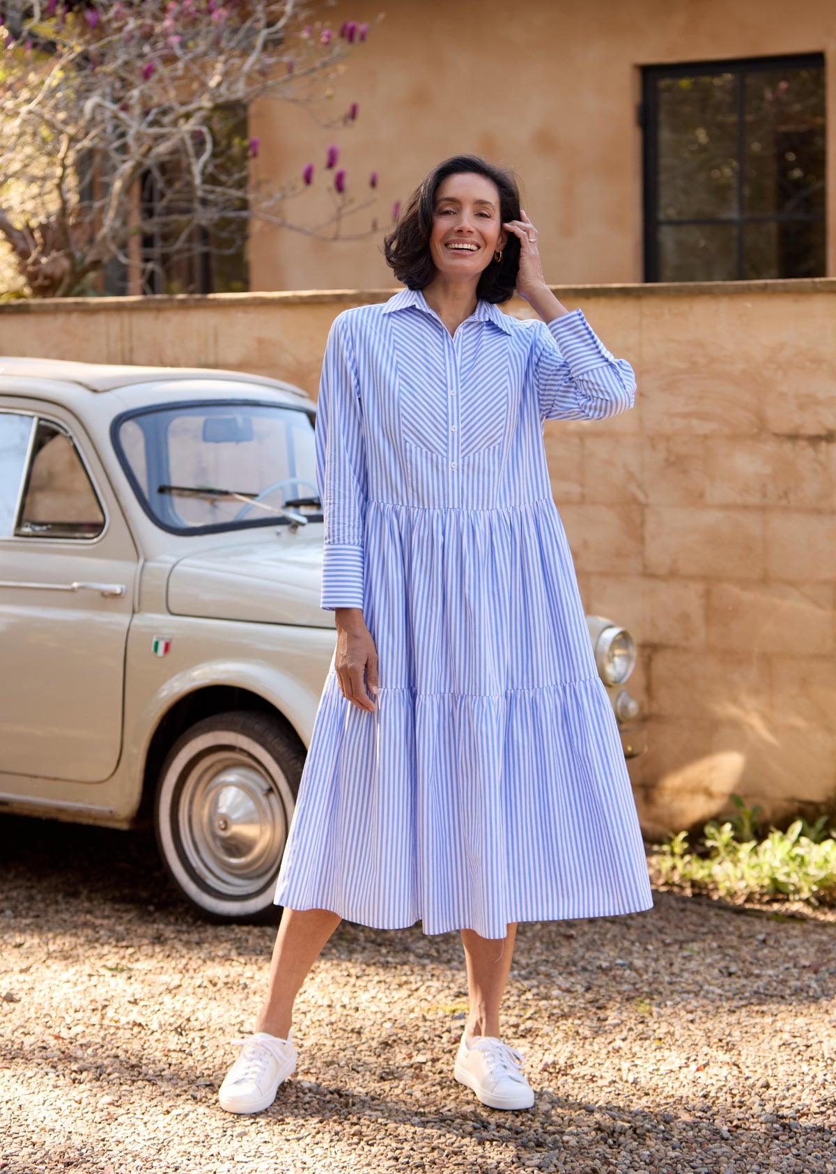 JASMINE SHIRTDRESS - SKY BLUE - PETITE