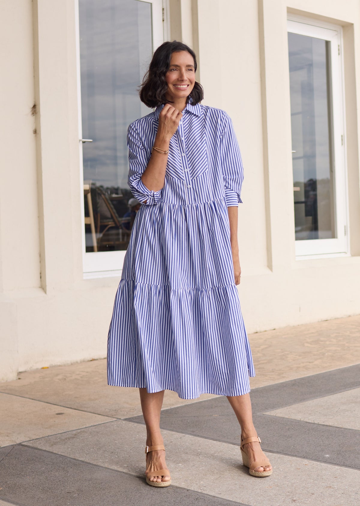 JASMINE SHIRTDRESS - NAVY
