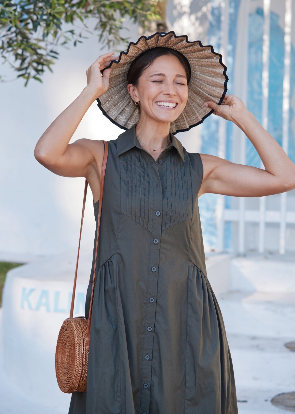 CORINNE SHIRTDRESS - KHAKI