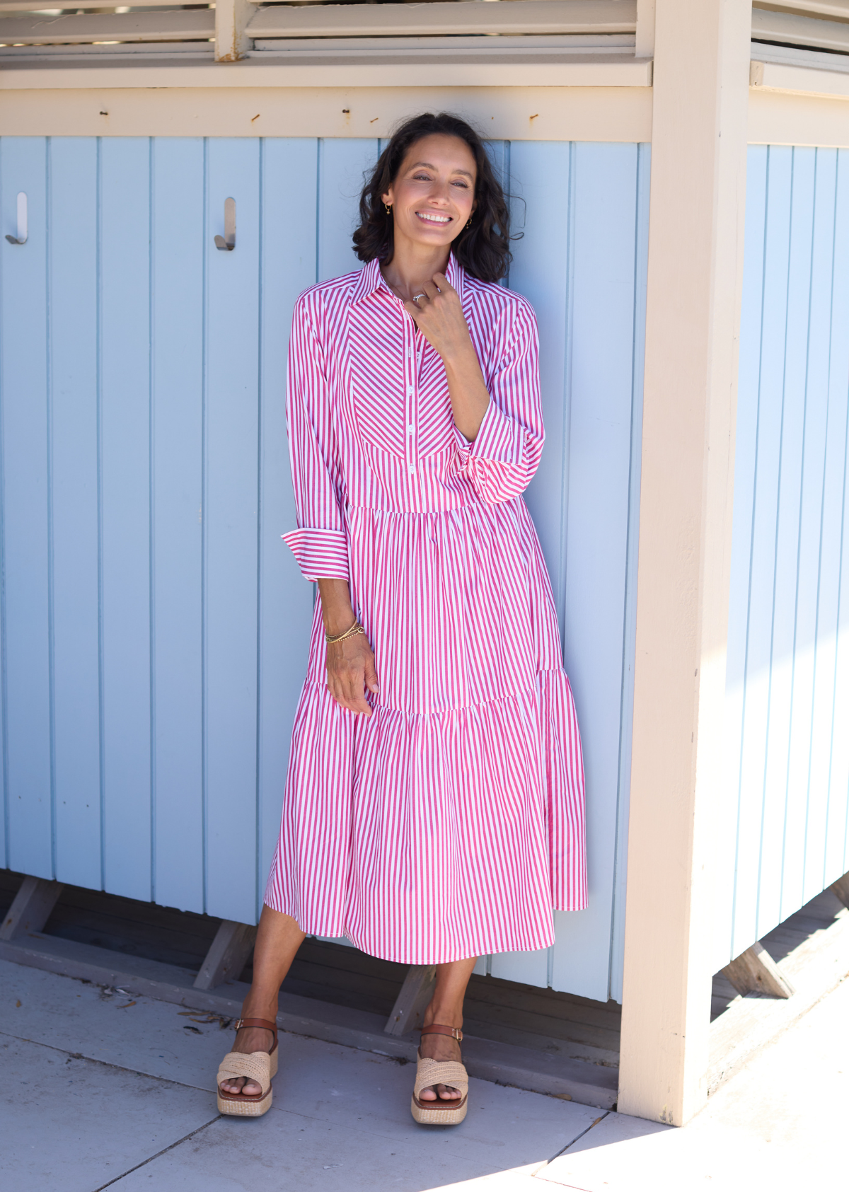 JASMINE SHIRTDRESS - BERRY