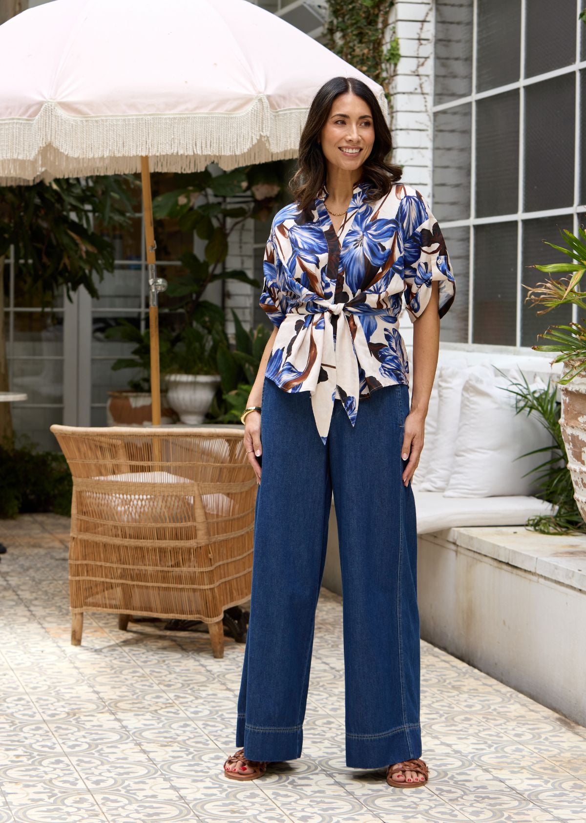 CHLOE TOP - DELPHINE PRINT
