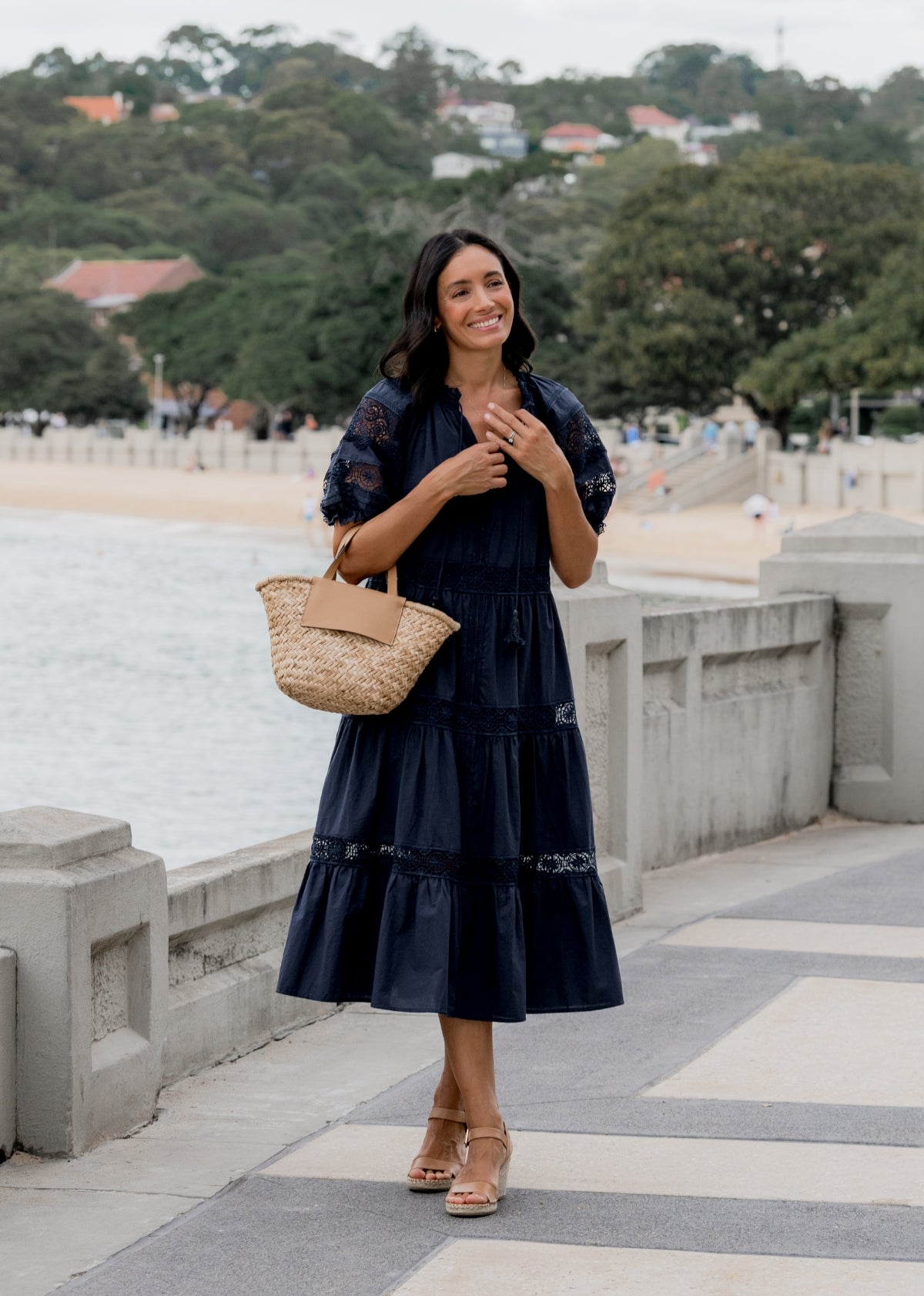 Navy midi dress australia hotsell