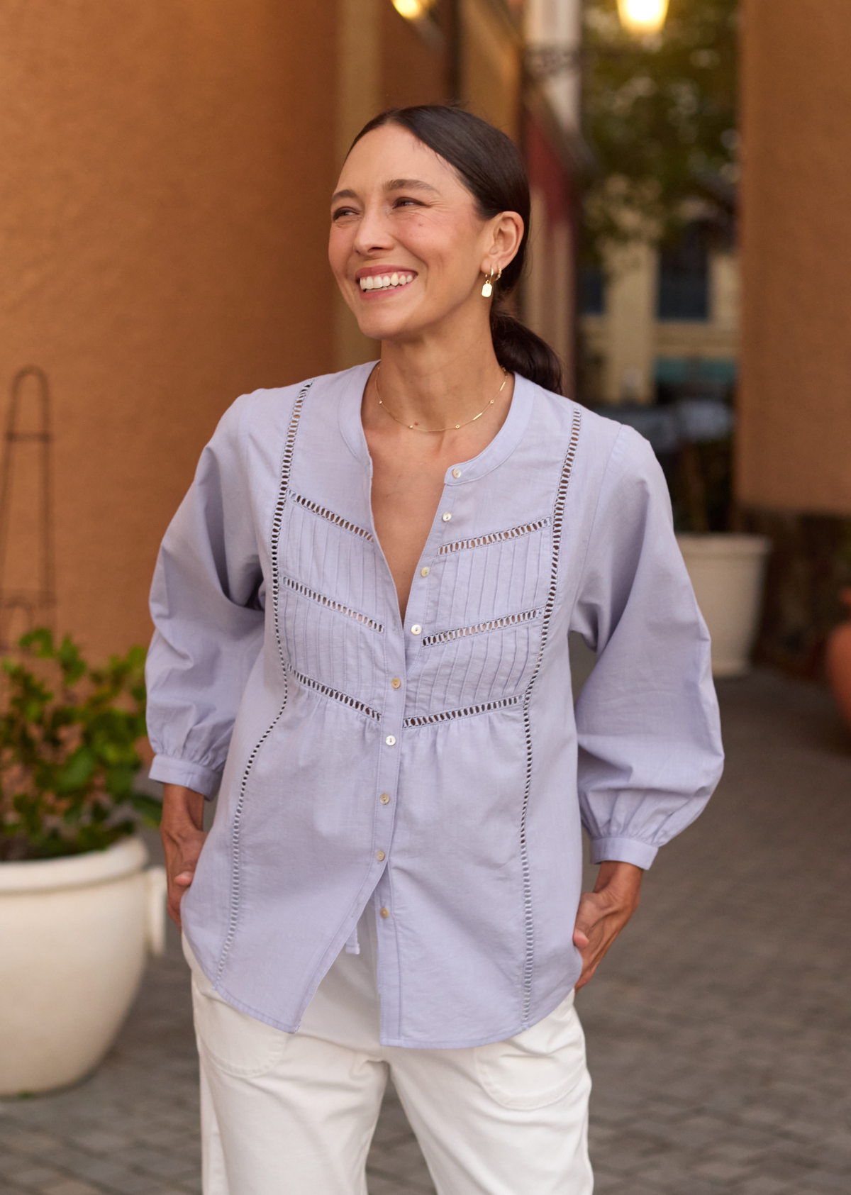 PALOMA SHIRT - CORNFLOWER