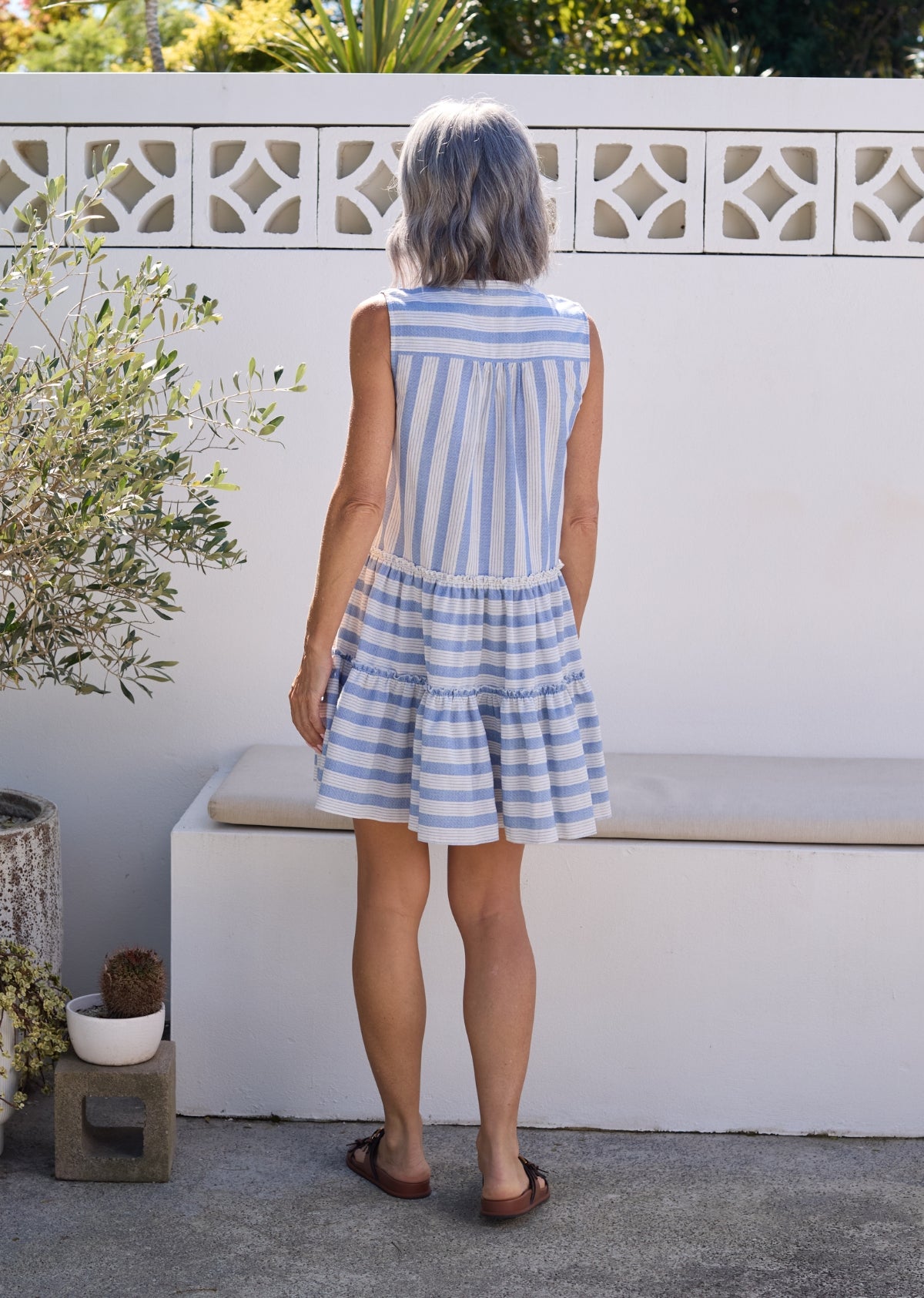 ELKA MINI DRESS - CHAMBRAY