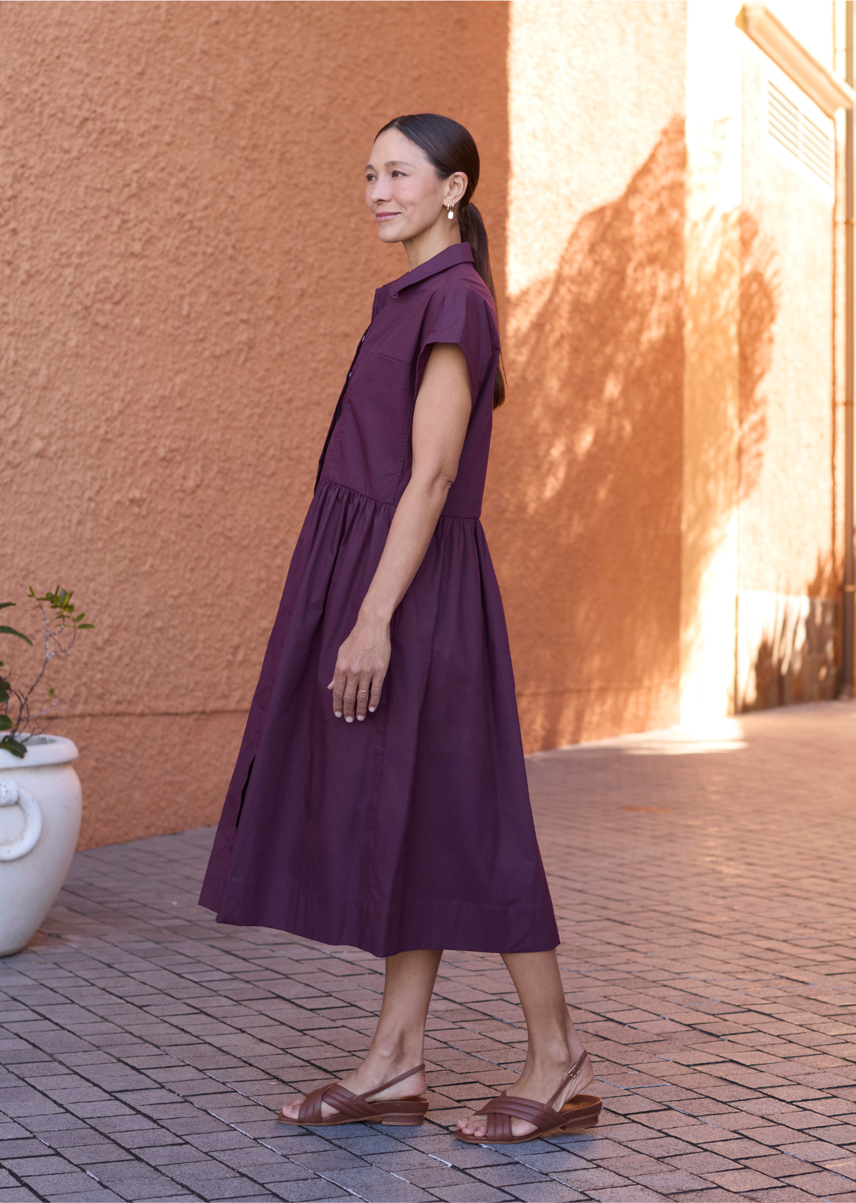 HARPER SHIRTDRESS - WINE