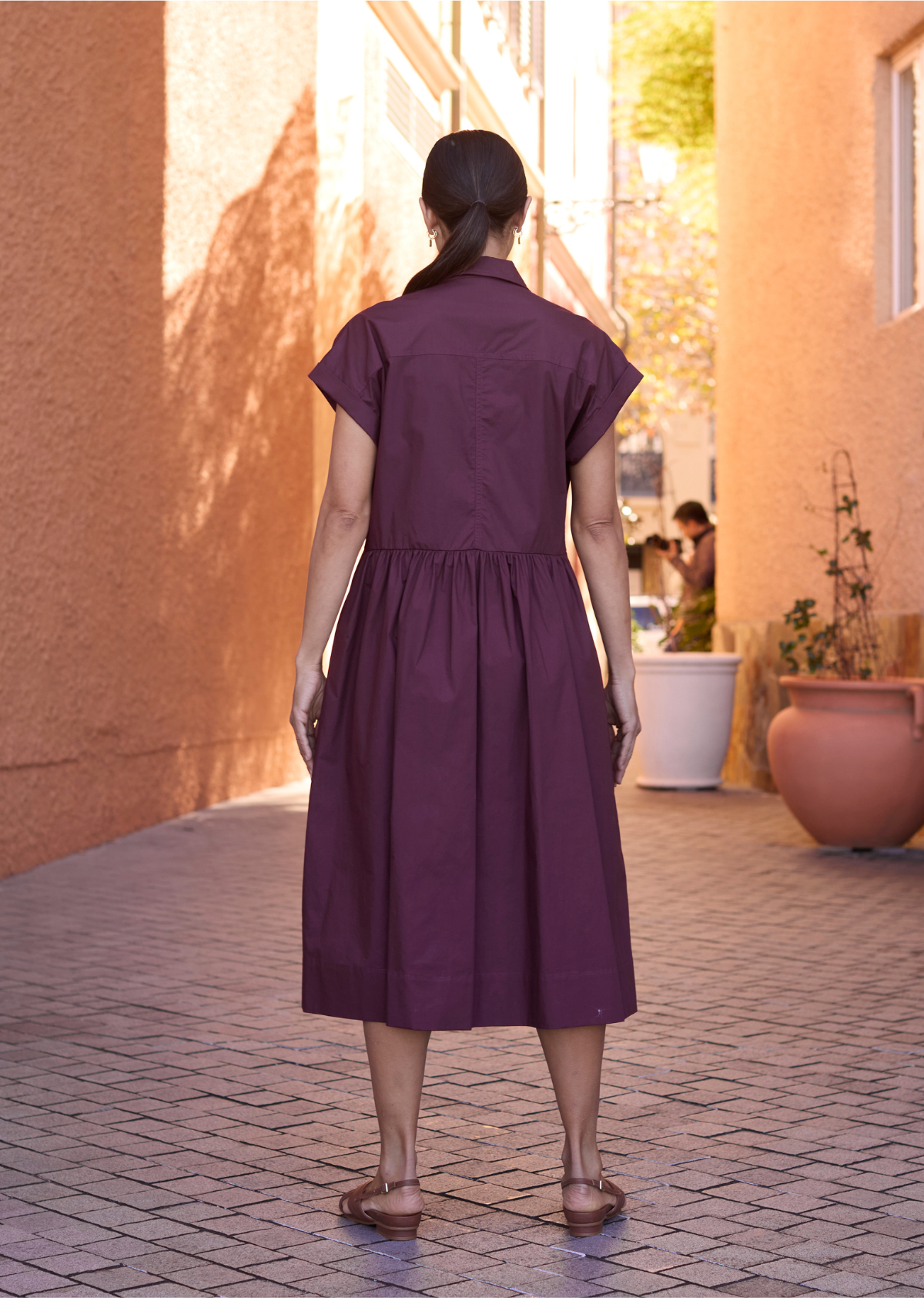 HARPER SHIRTDRESS - WINE