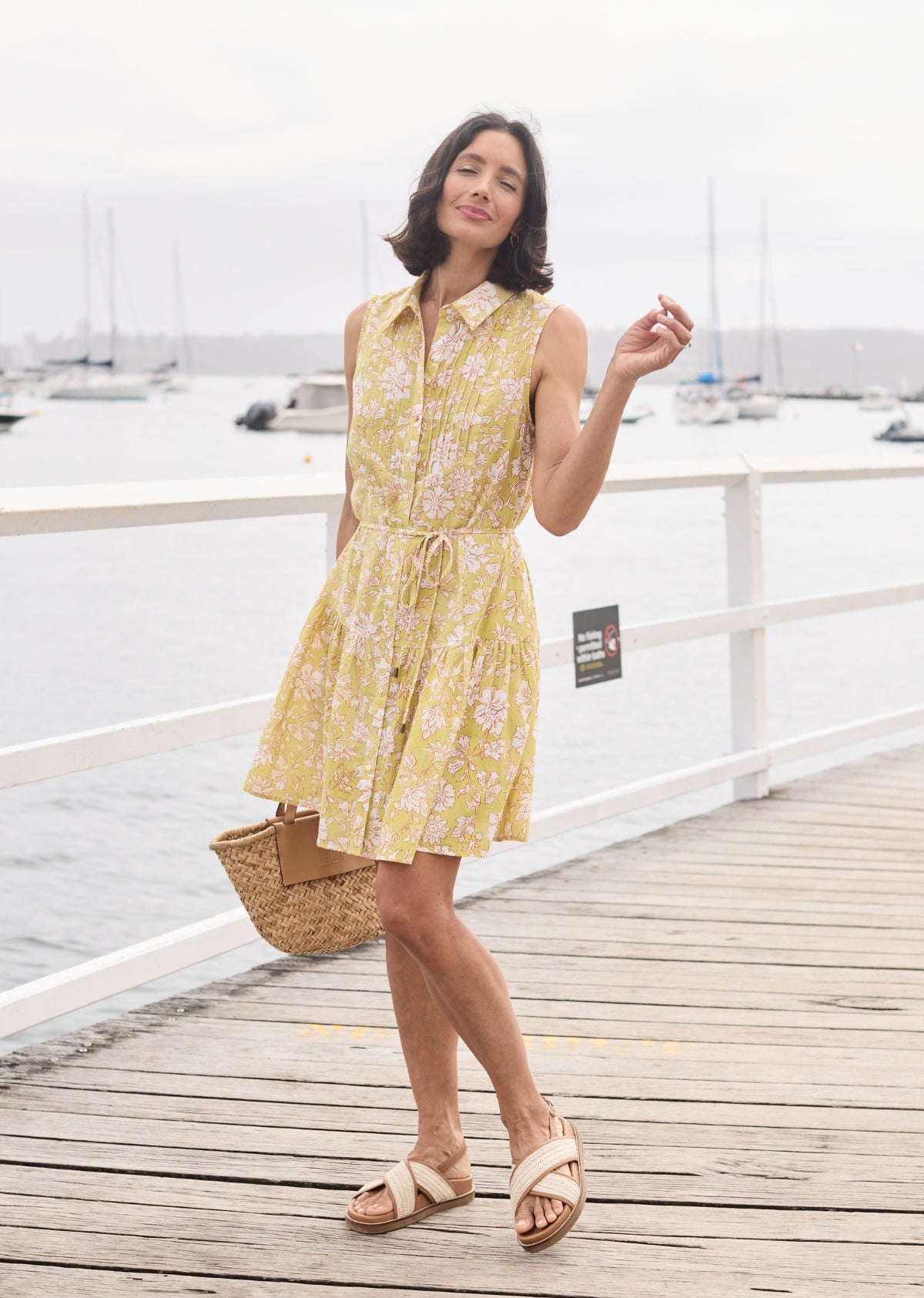 CORINNE MINI DRESS - HAVANA PRINT