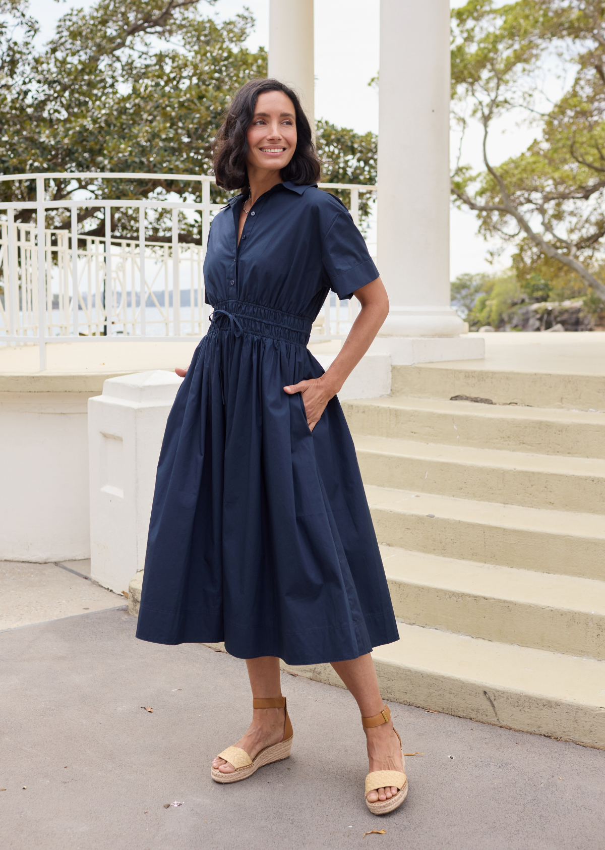 MINETTE SHIRTDRESS - FRENCH NAVY