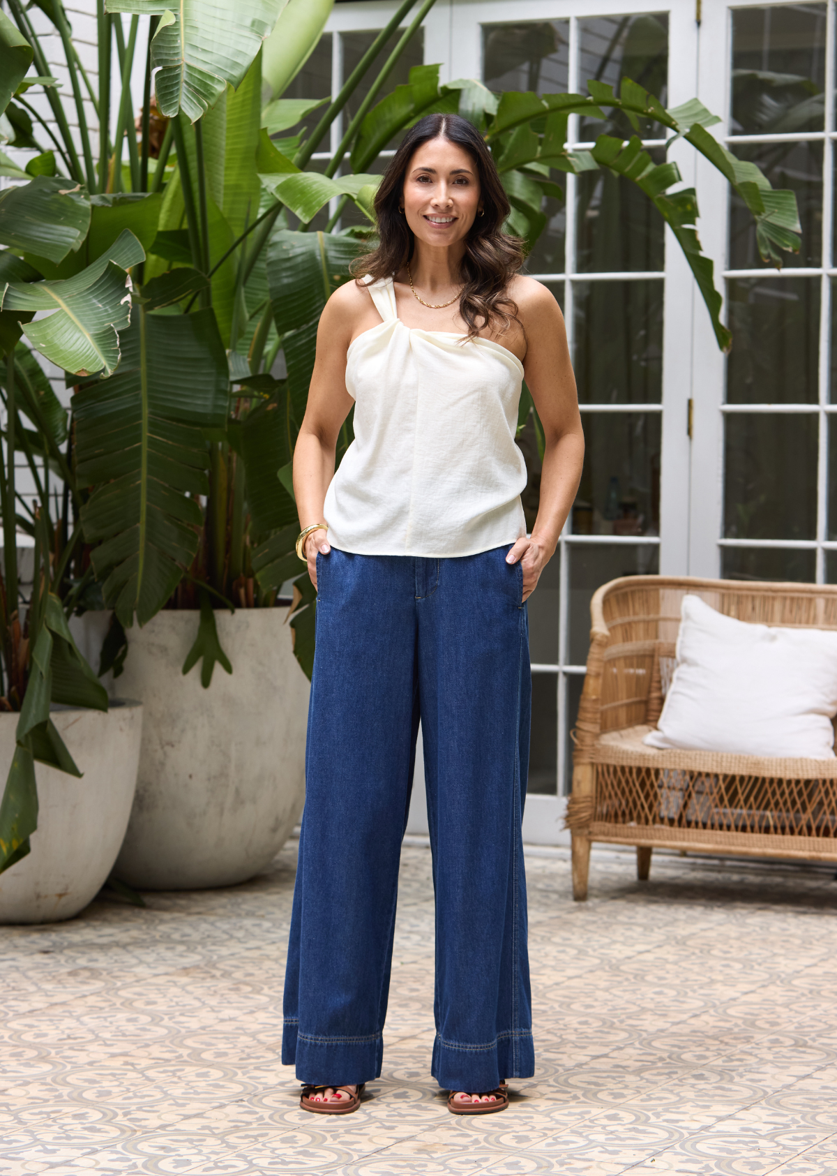 HOLLAND WIDE LEG DENIM PANT