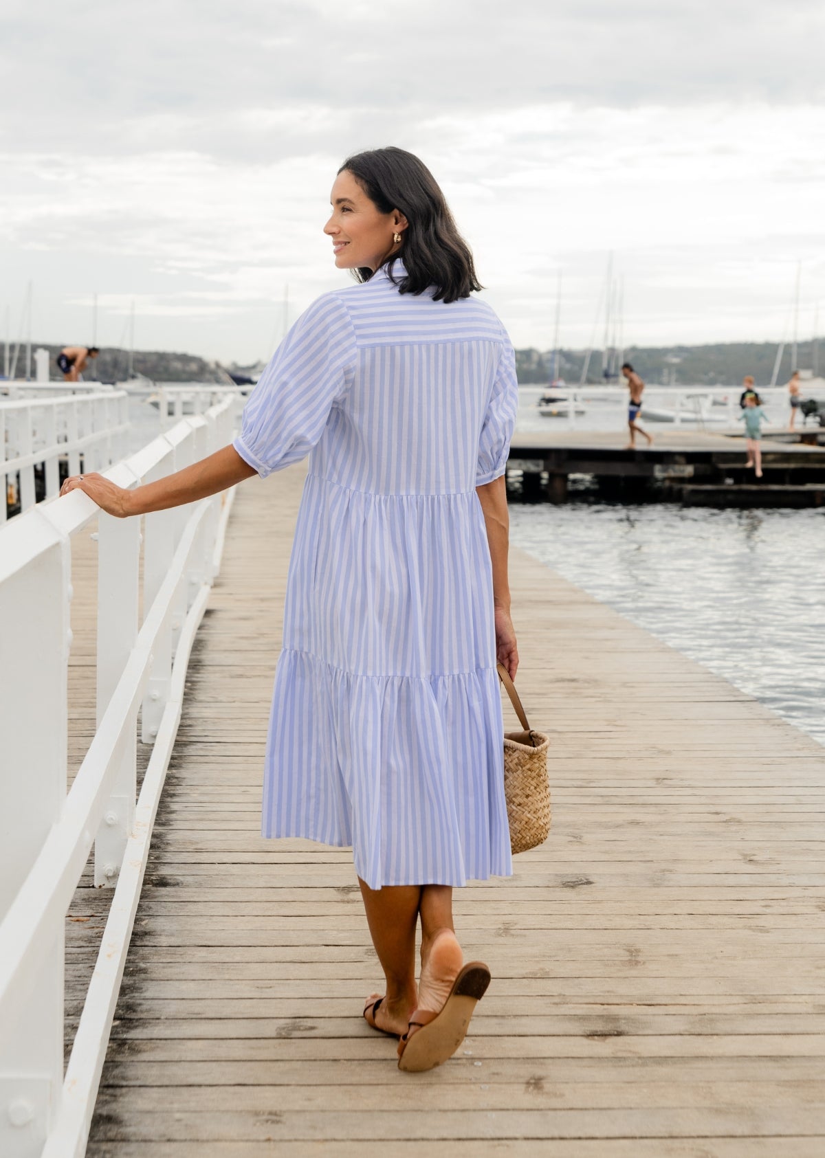 MARNIE SHIRTDRESS - SKY BLUE