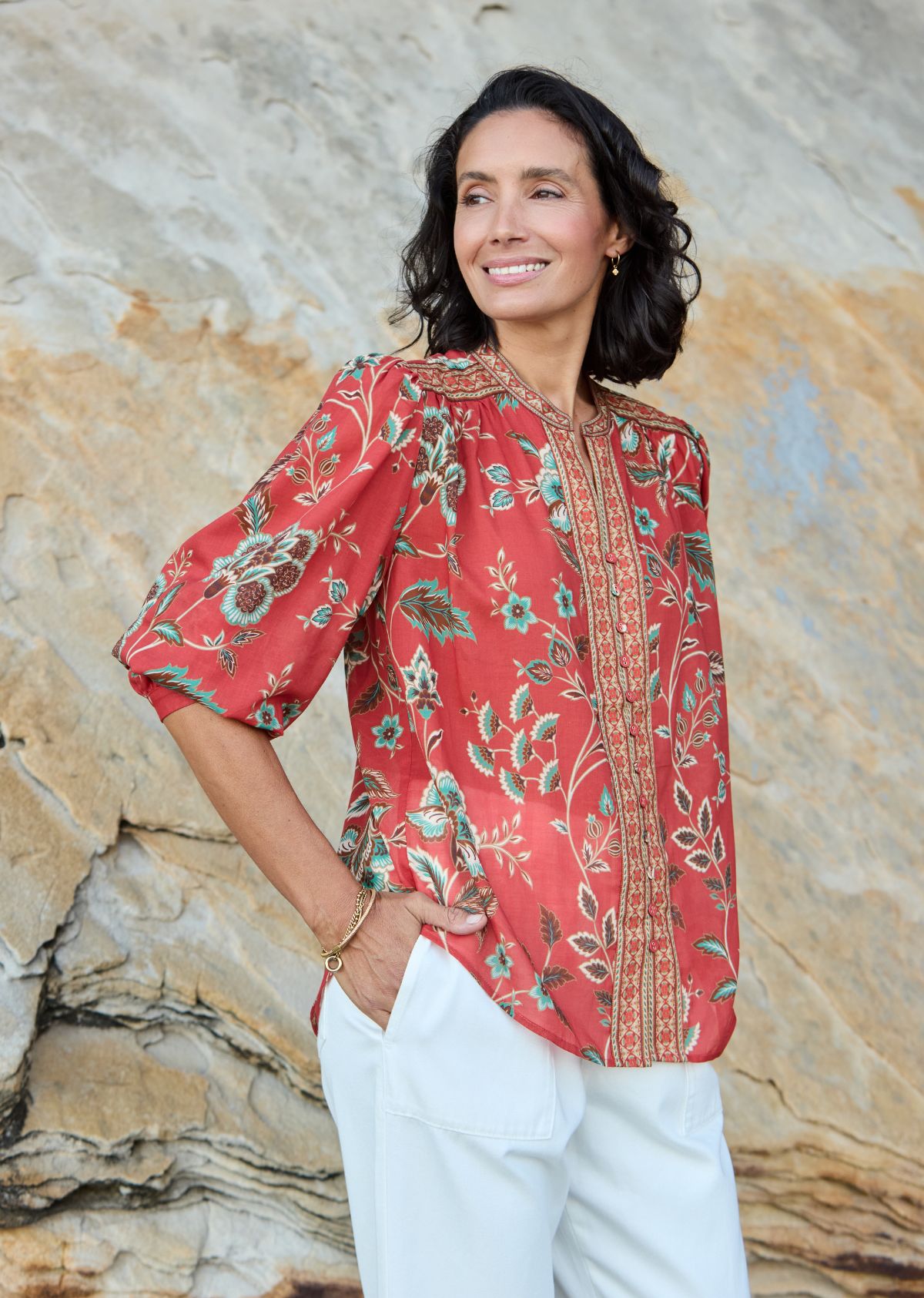 CATALINA BLOUSE - POSEY PRINT