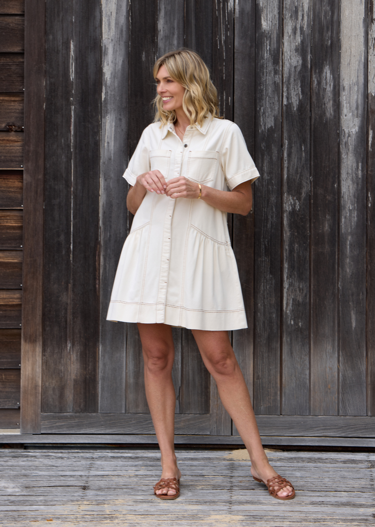 MONTANA MINI DRESS - ECRU