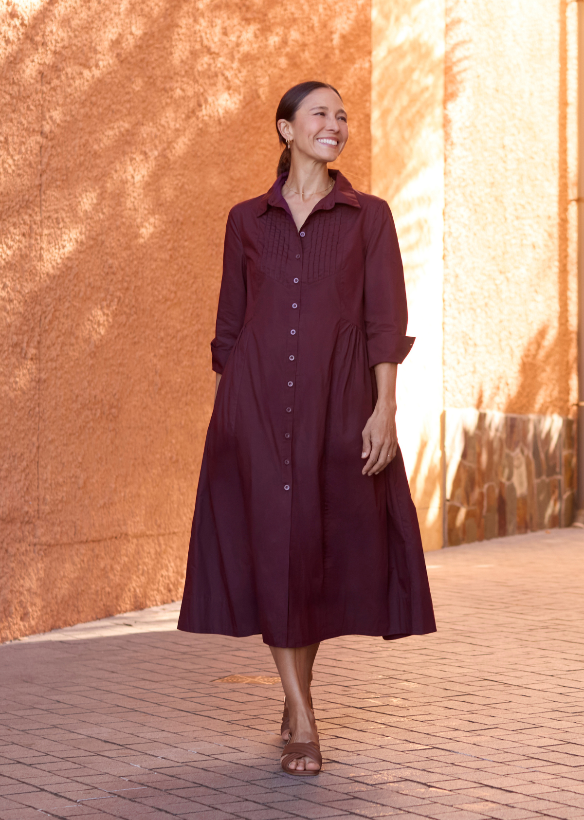 SUSIE SHIRTDRESS - WINE