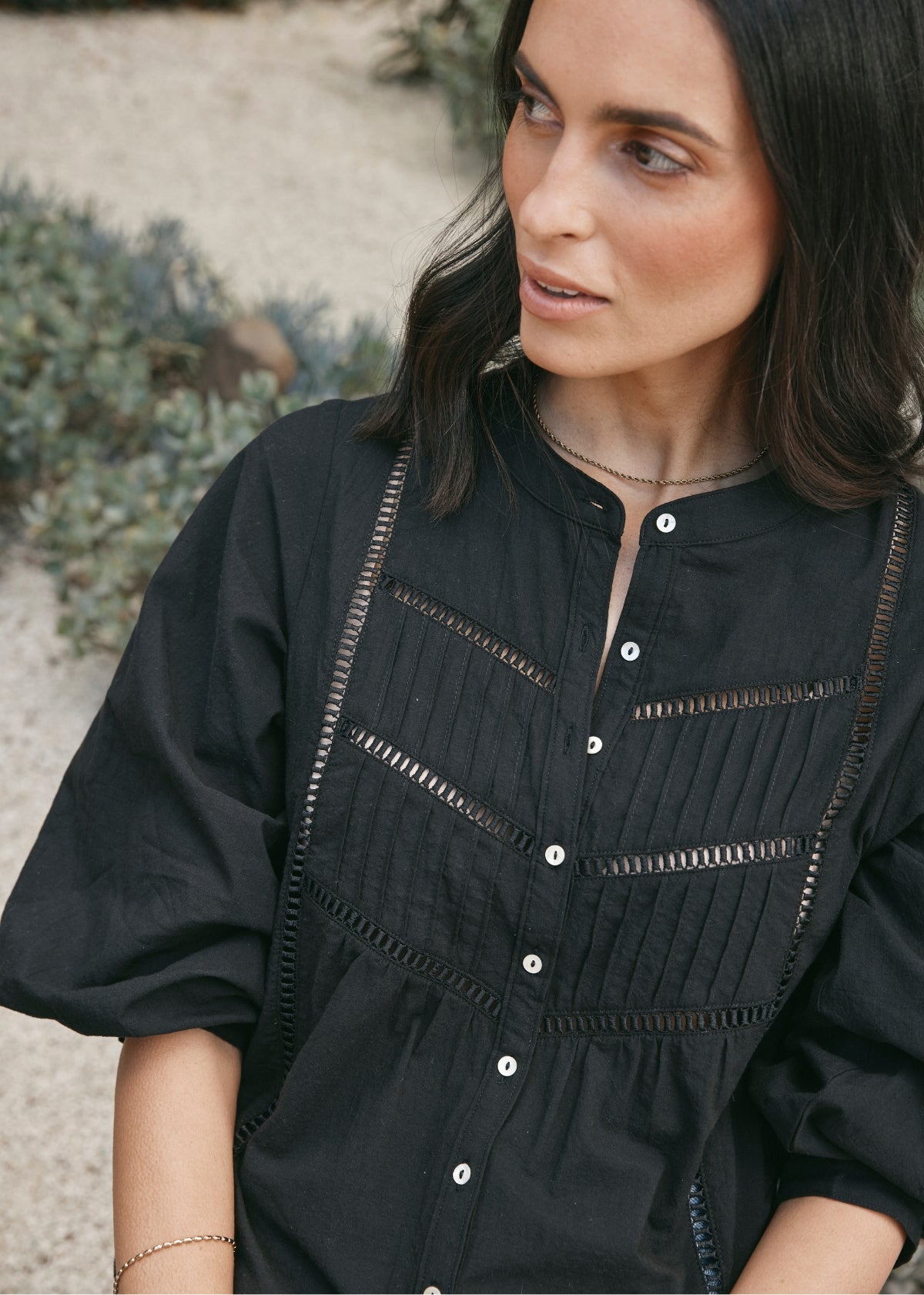 PALOMA SHIRT - BLACK  - Preorder available End June
