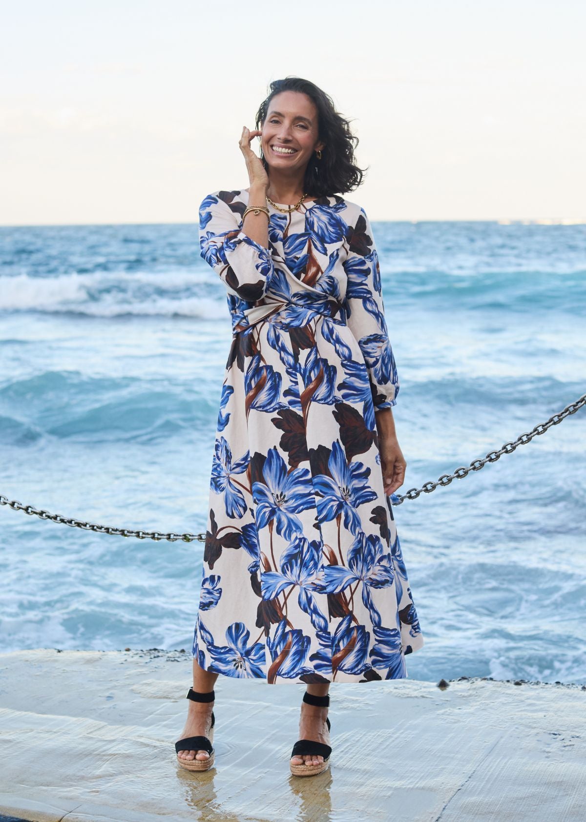 HARRIET MIDI DRESS - DELPHINE PRINT