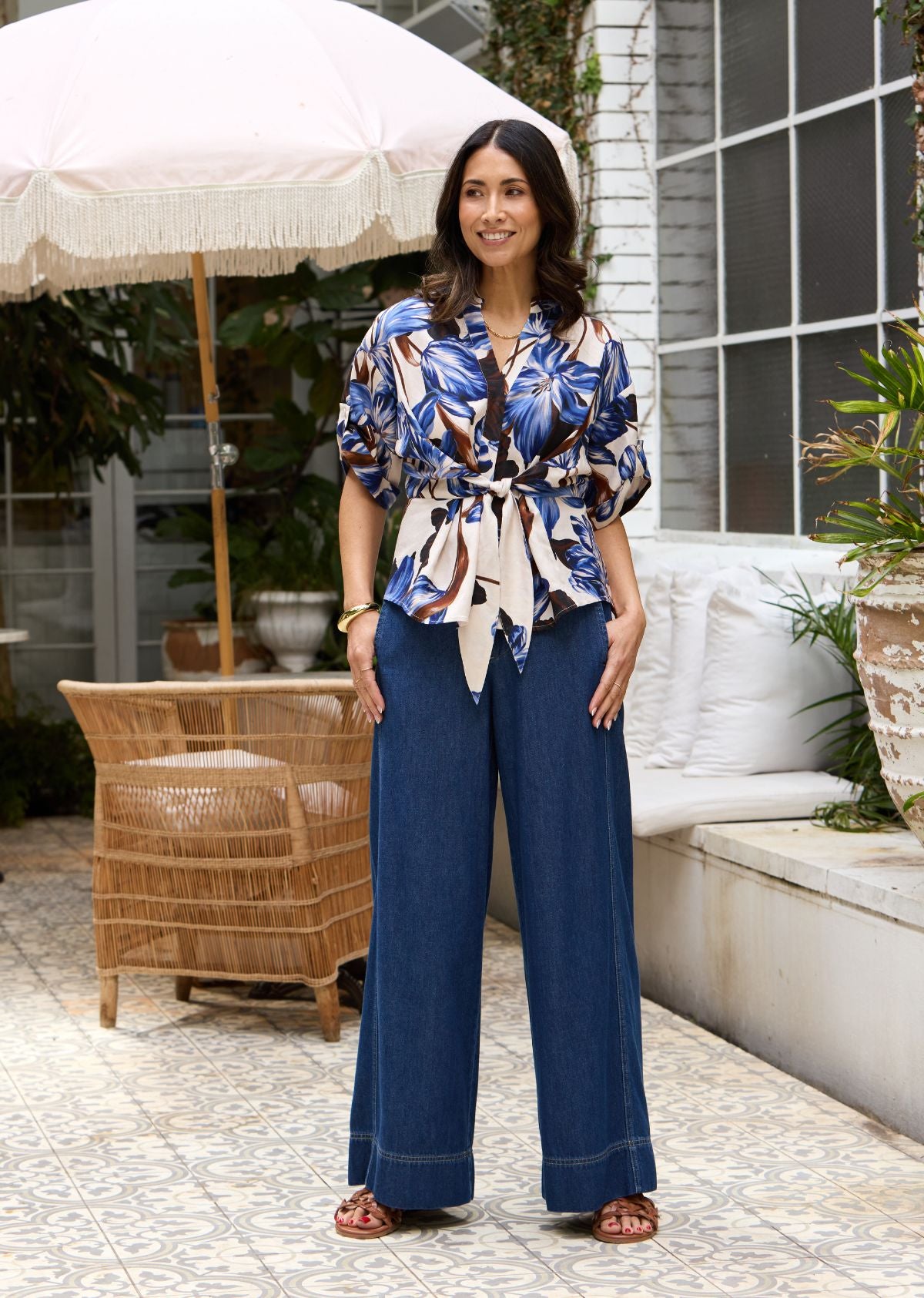 CHLOE TOP - DELPHINE PRINT