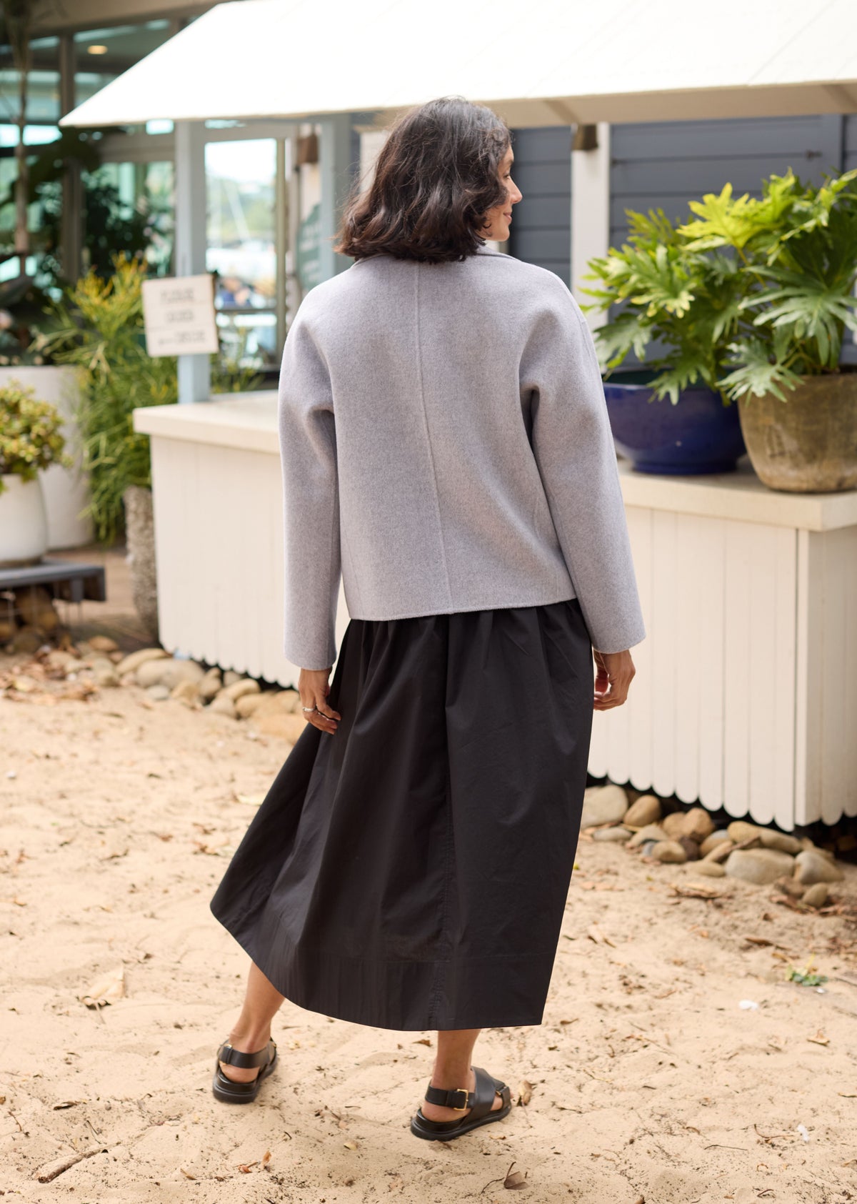 WINSLOW CROP JACKET - GREY MARLE