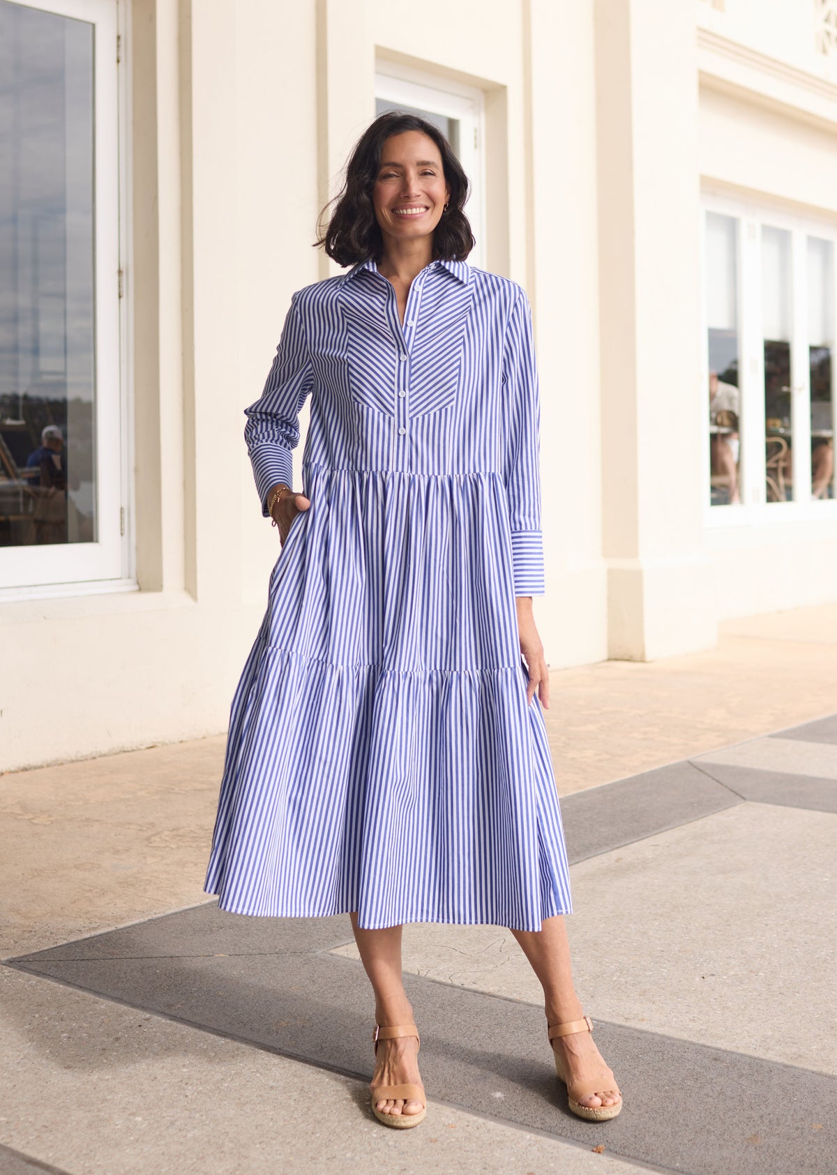 JASMINE SHIRTDRESS - NAVY - PETITE