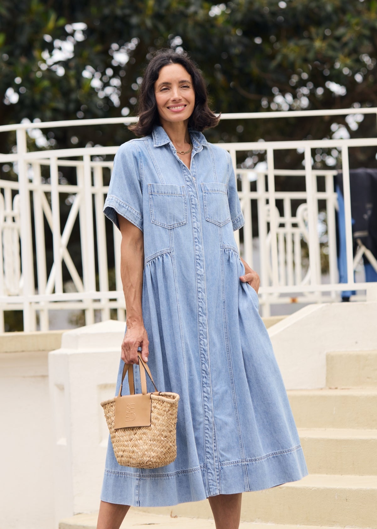 MONTANA DENIM SHIRTDRESS - LIGHT BLUE