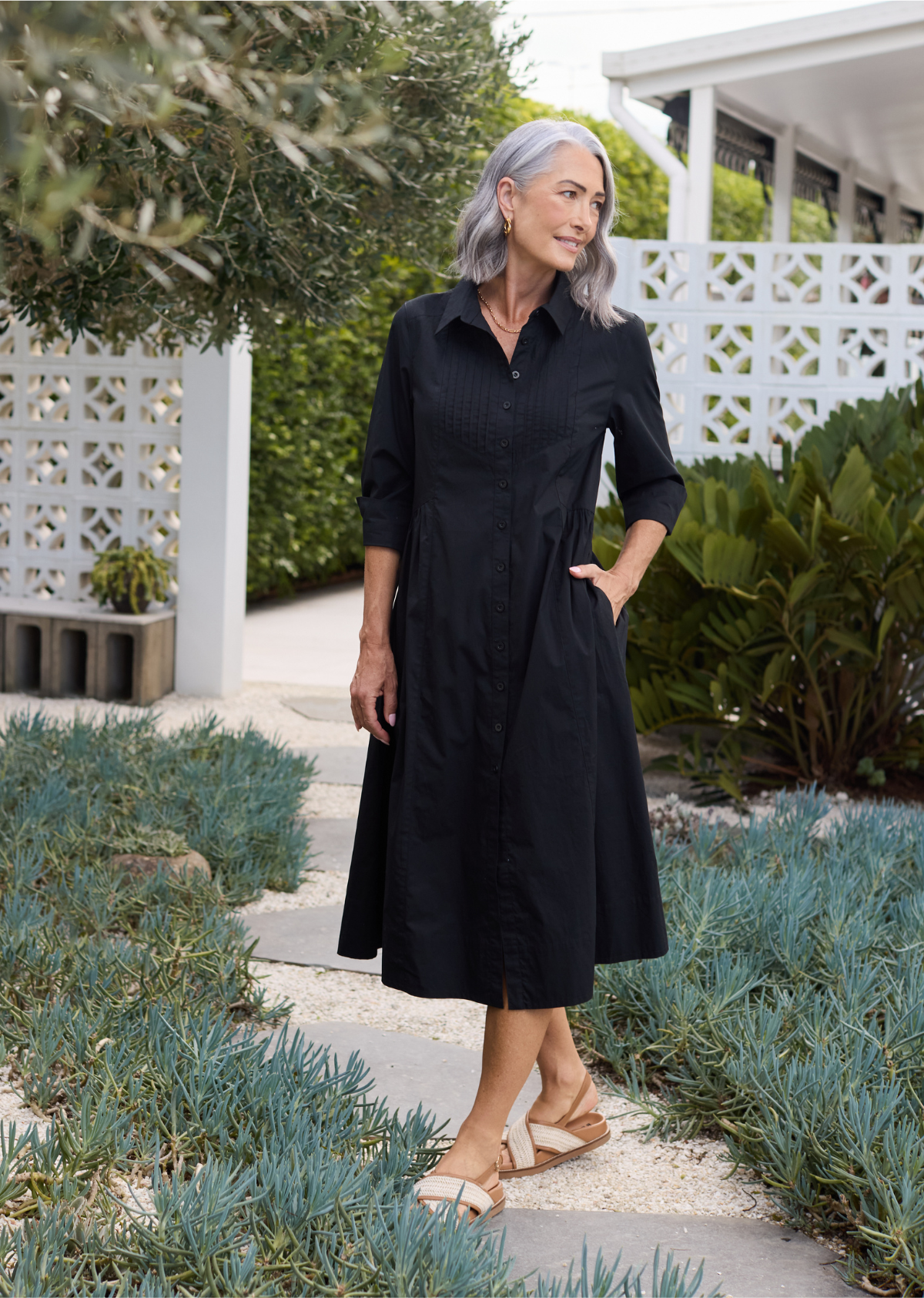 SUSIE SHIRTDRESS - BLACK